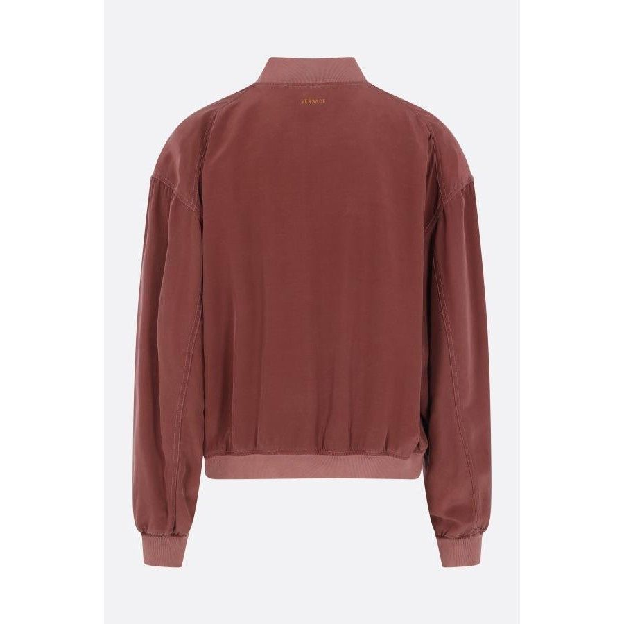 Versace VERSACE Pink Silk Poplin Bomber Jacket New & Authentic (Men' Size US M / EU 48-50 / 2 - 2 Thumbnail