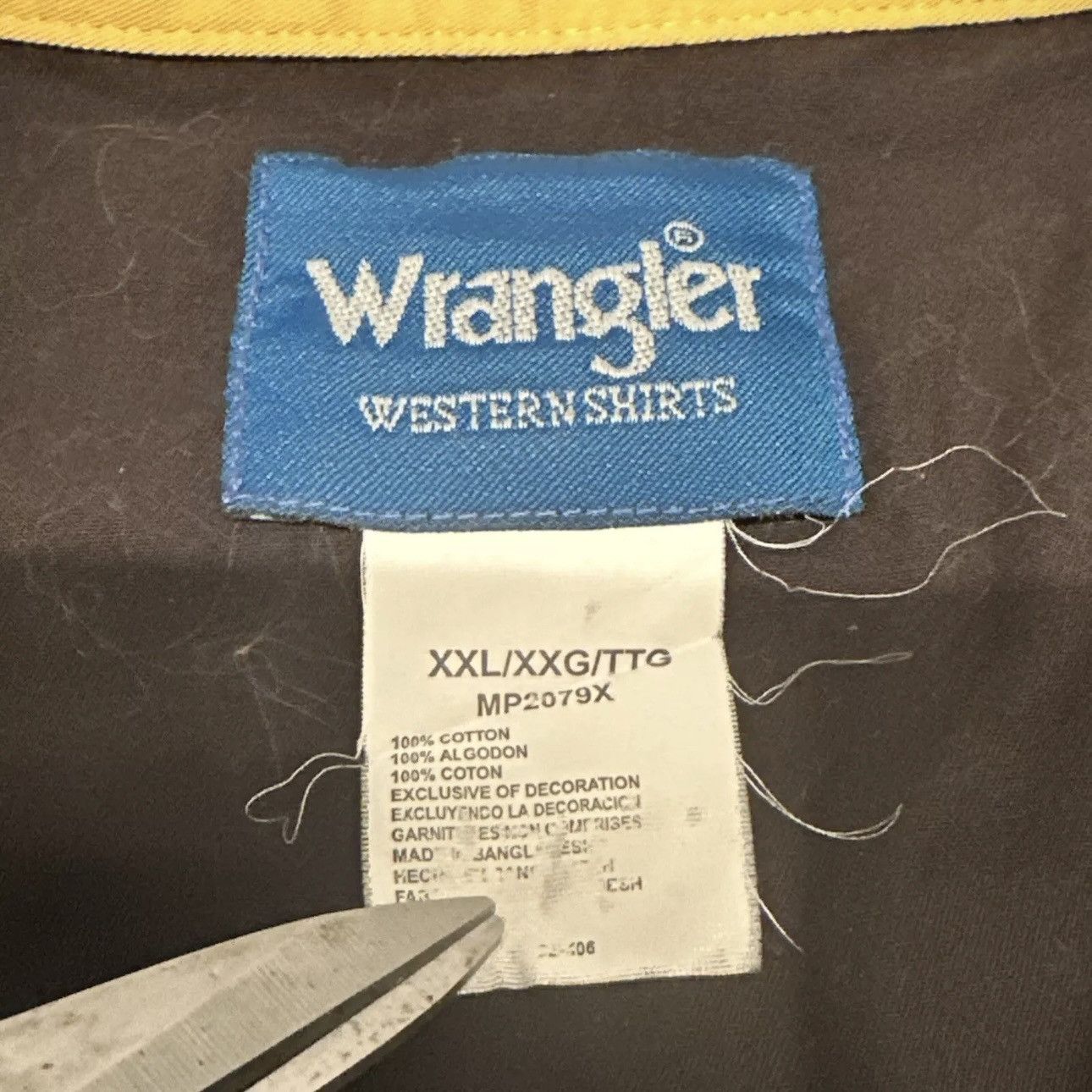 Vintage × Wrangler Vintage Wrangler Button Shirt Rodeo Spell Out Western Cowboy Size US XXL / EU 58 / 5 - 8 Thumbnail
