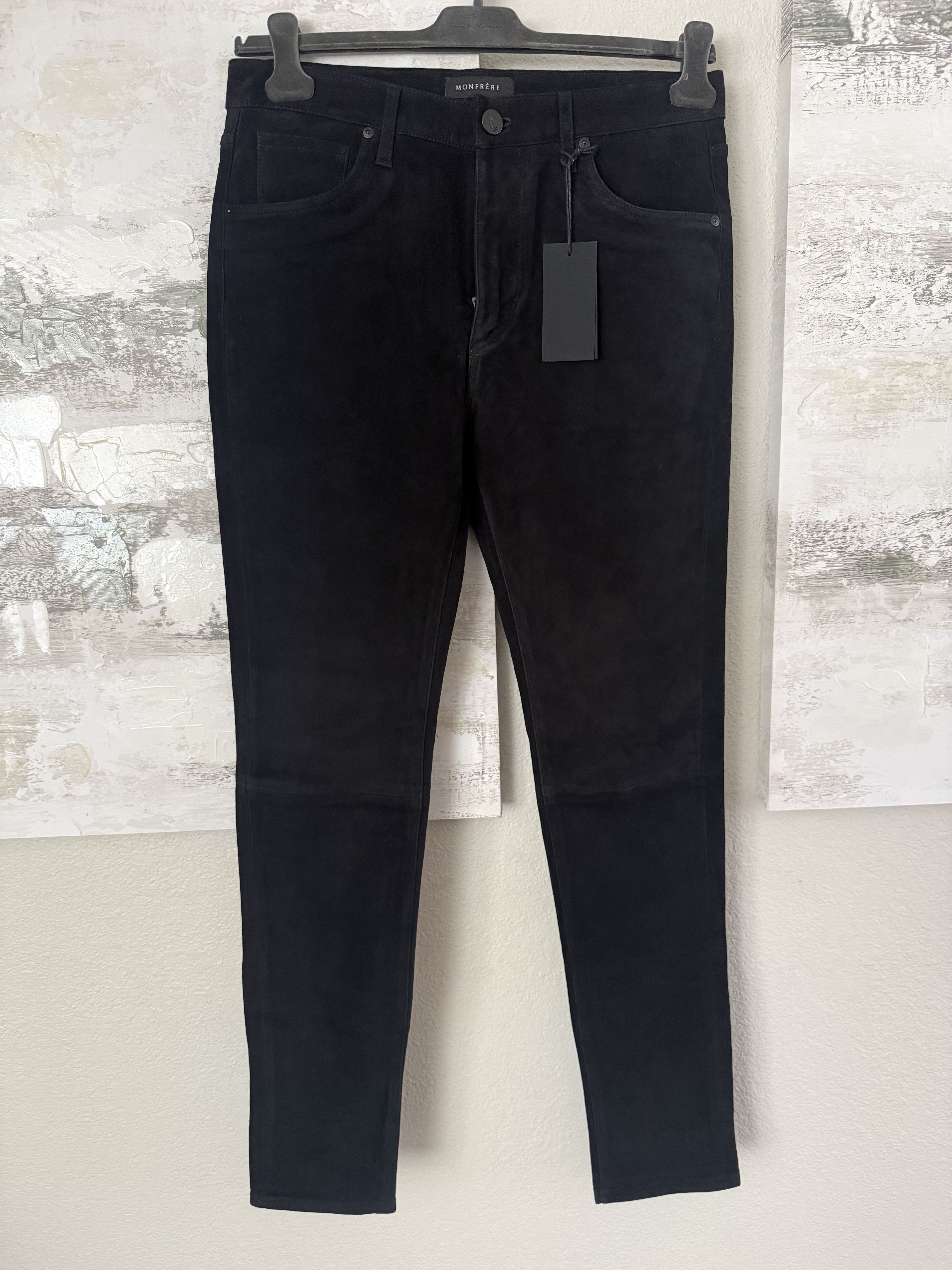MONFRERE Monfrere Greyson Noir Suede leather pants. BNWT Size US 33 - 5 Thumbnail