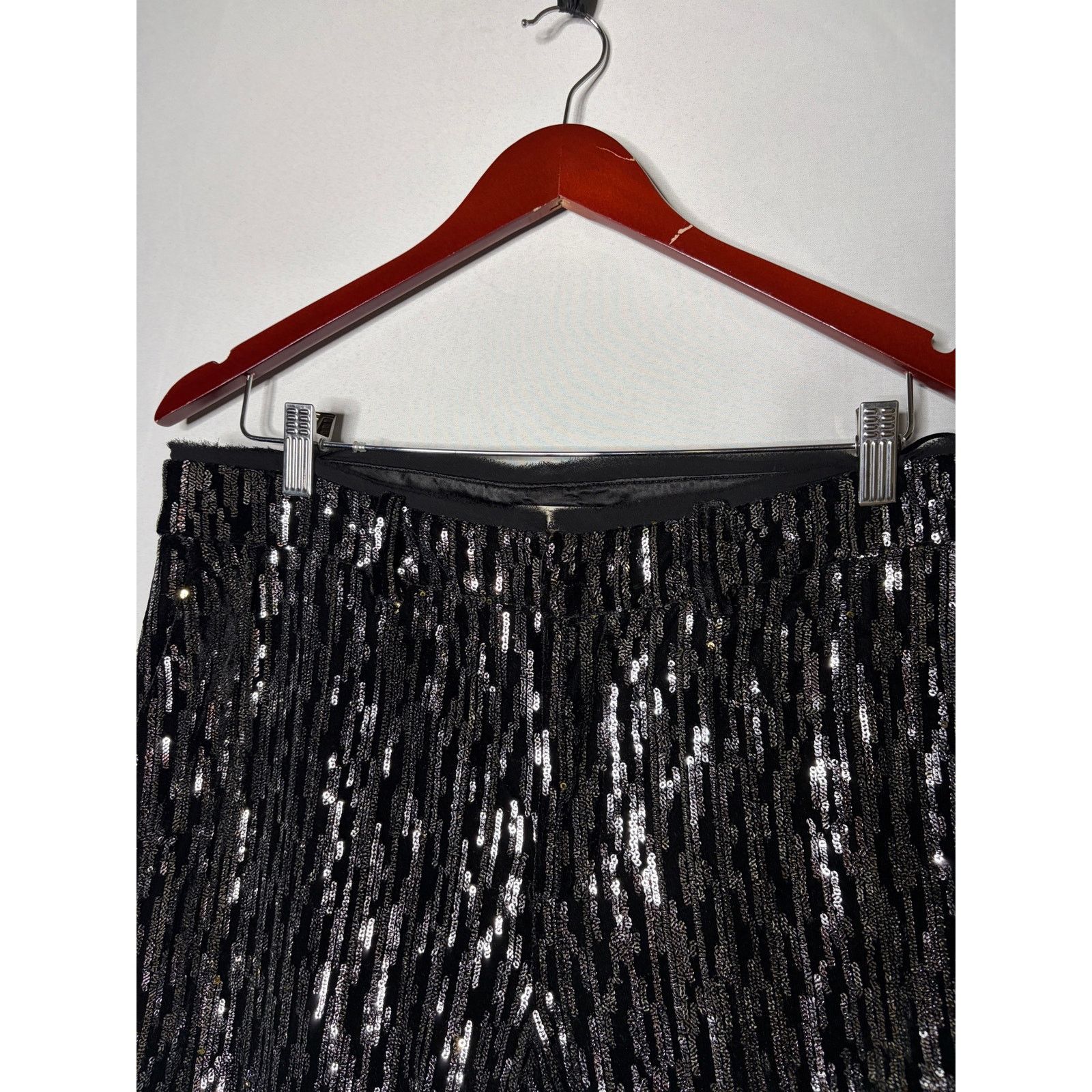 Zadig & Voltaire Zadig & Voltaire Polis Velours black silver sequin pant 42 Size 32" / US 10 / IT 46 - 3 Thumbnail