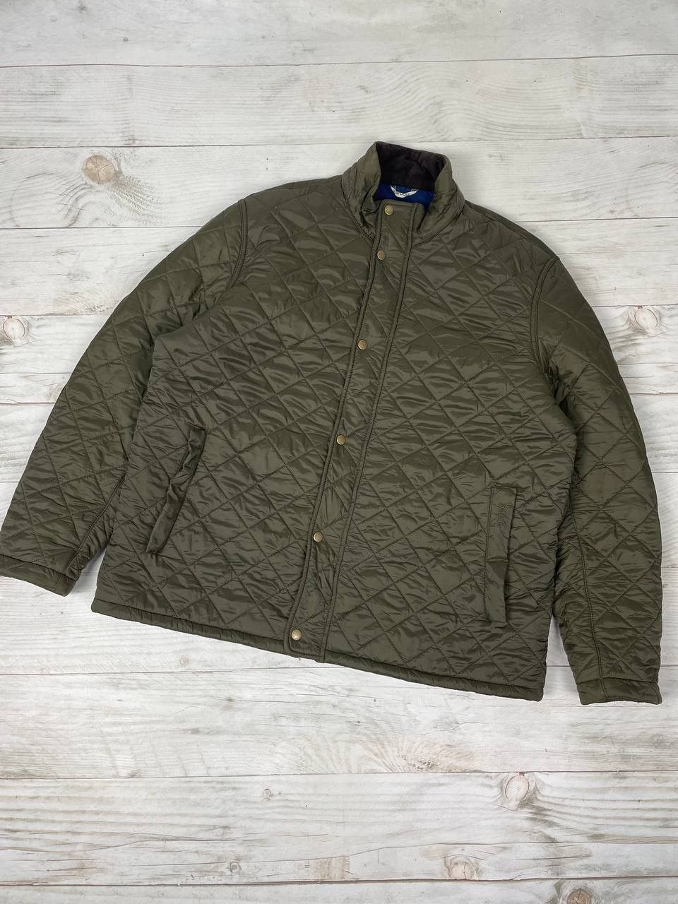 image of Barbour Hawkshead Quilt Jacket Olive Size 2Xl, Men's