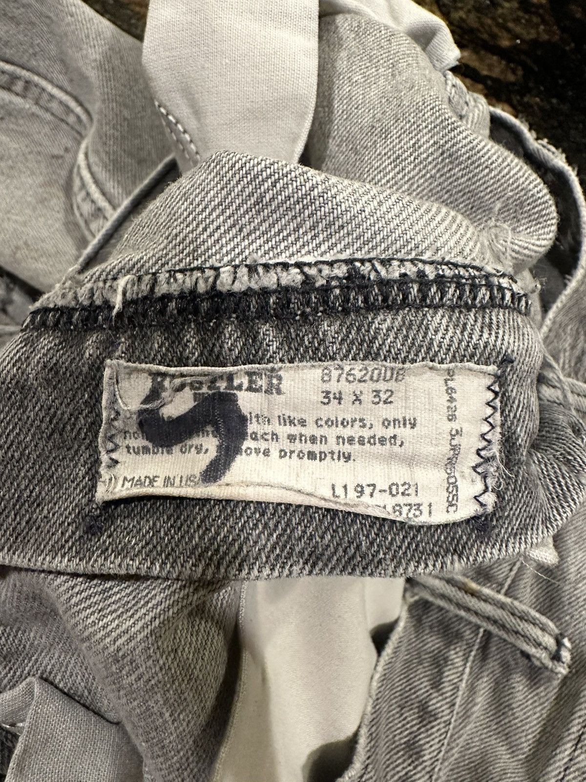 Rustler × Vintage Vintage Rustler Black faded Distressed Painter Denim Jeans Size US 32 / EU 48 - 11 Thumbnail