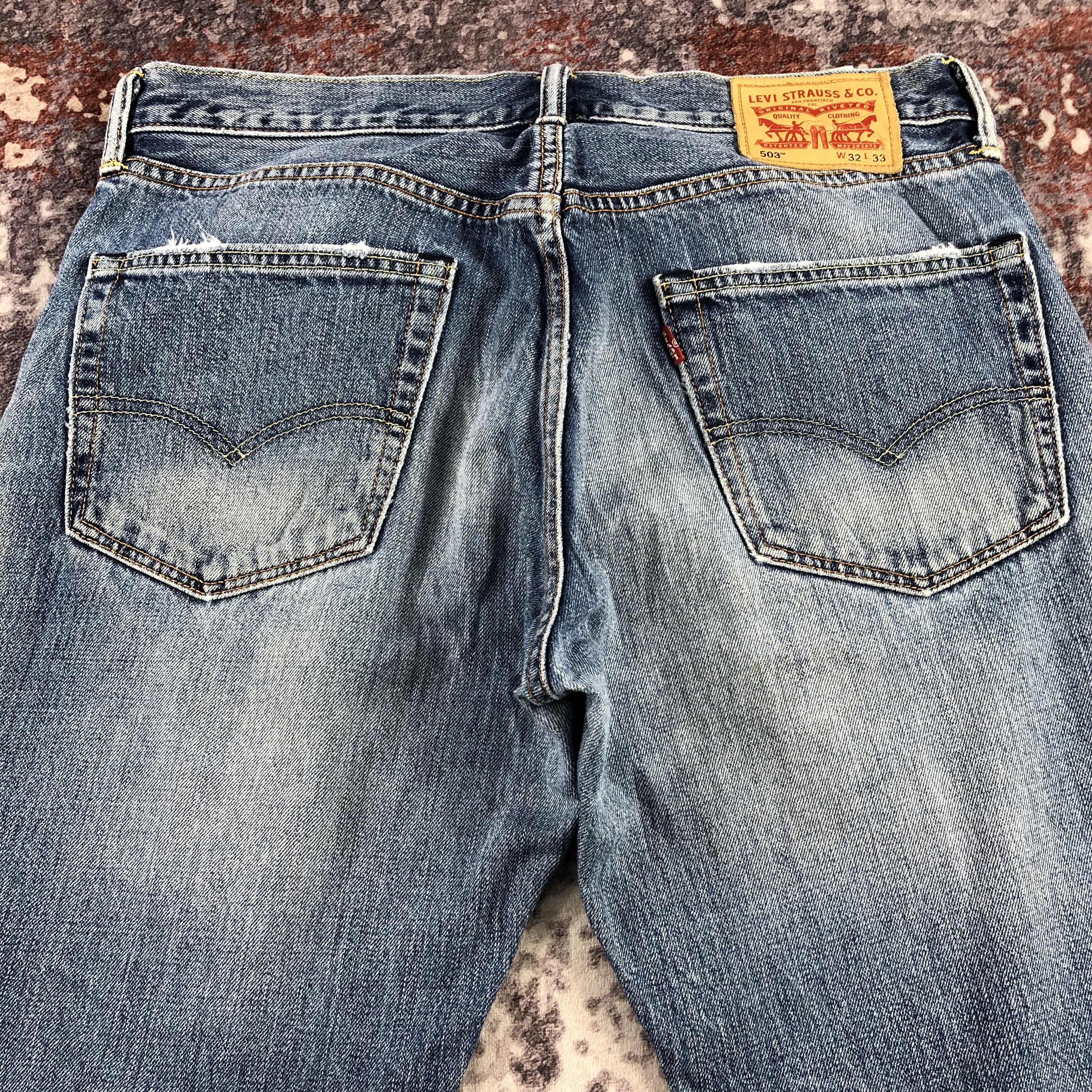 Levi's Vintage Blue Wash Levis 503 Jeans-JM2815 Size US 34 / EU 50 - 4 Thumbnail