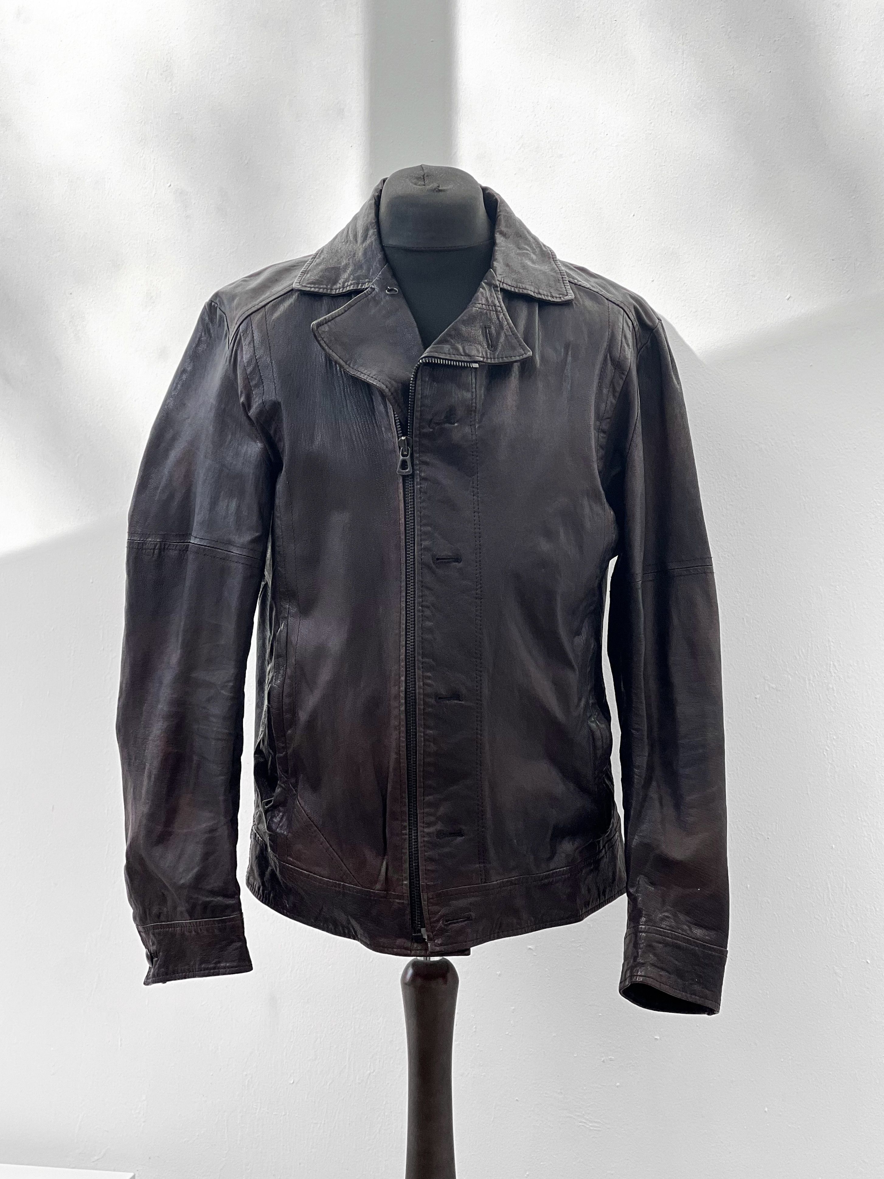 Hugo Boss × Vintage Hugo Boss Orange vintage leather jacket Size US L / EU 52-54 / 3 - 11 Thumbnail