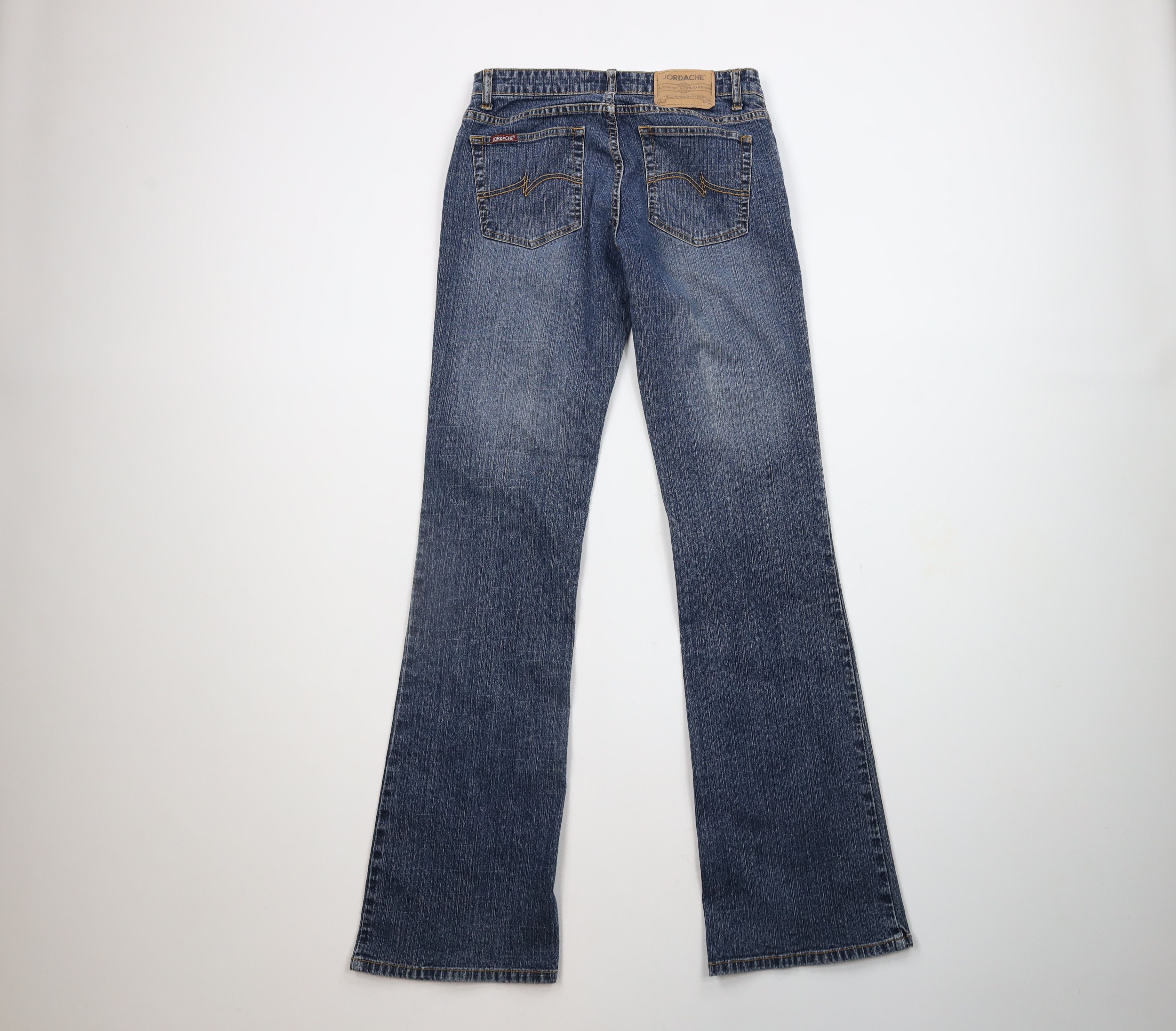 Vintage Vintage 90s Y2K Streetwear Stretch Flared Denim Jeans Blue Size 30" / US 8 / IT 44 - 8 Thumbnail