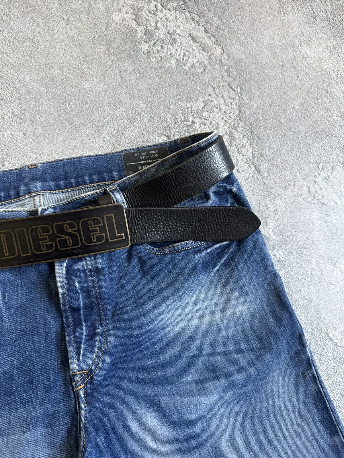 Diesel Diesel 90s retro vintage leather big logo belt avantgarde Size ONE SIZE - 3 Thumbnail