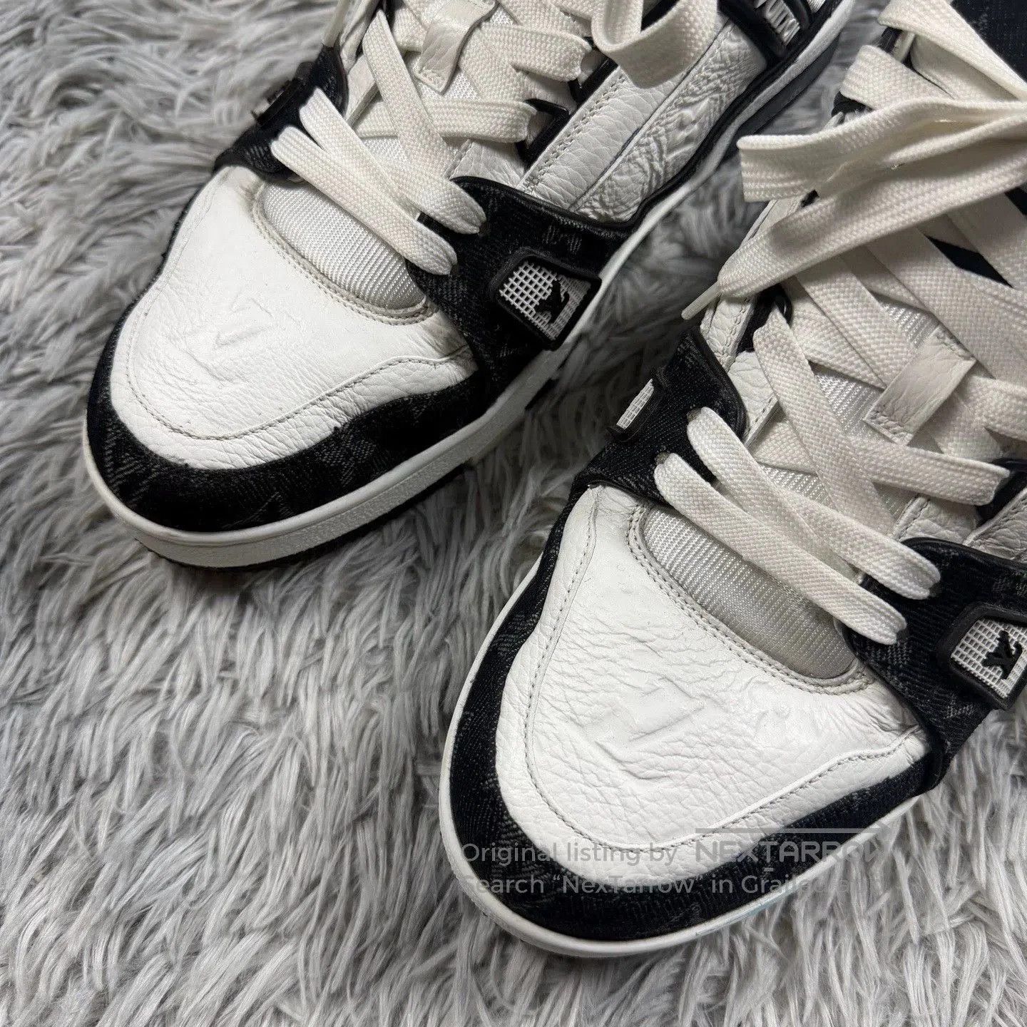 Louis Vuitton lv trainer black and white sneakers size 8.5. Size US 8.5 / EU 41-42 - 2 Thumbnail