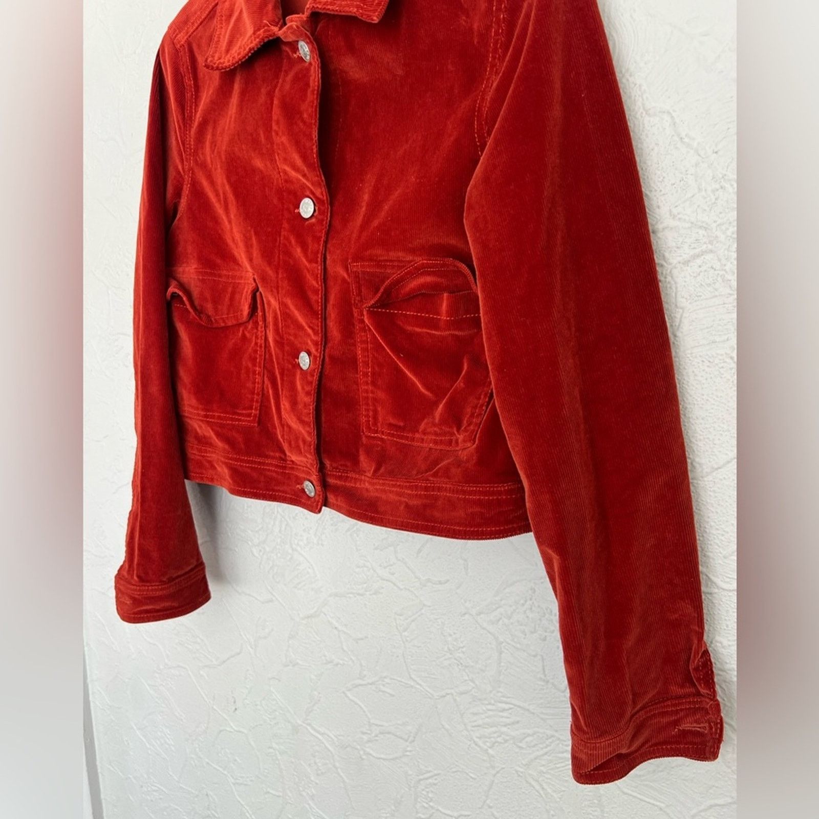 Other Vigoss Corduroy Jacket Womens Burnt Orange Cropped NICE Size S / US 4 / IT 40 - 4 Thumbnail