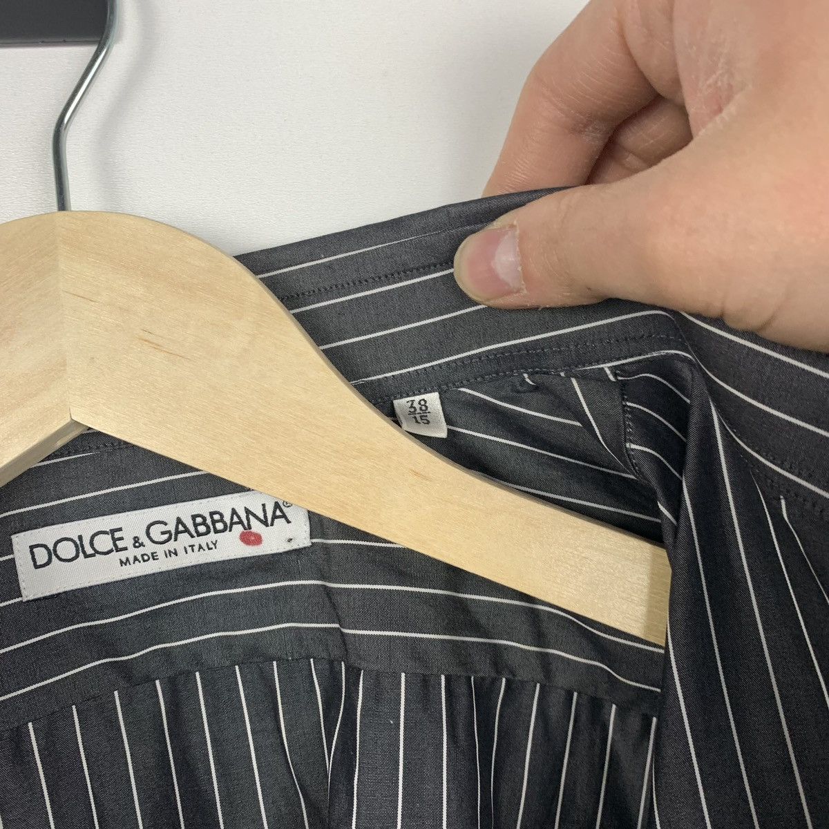 Dolce & Gabbana Men’s Dolce & Gabbana Striped Formal Shirt Long Sleeve 38 Size US S / EU 44-46 / 1 - 8 Thumbnail