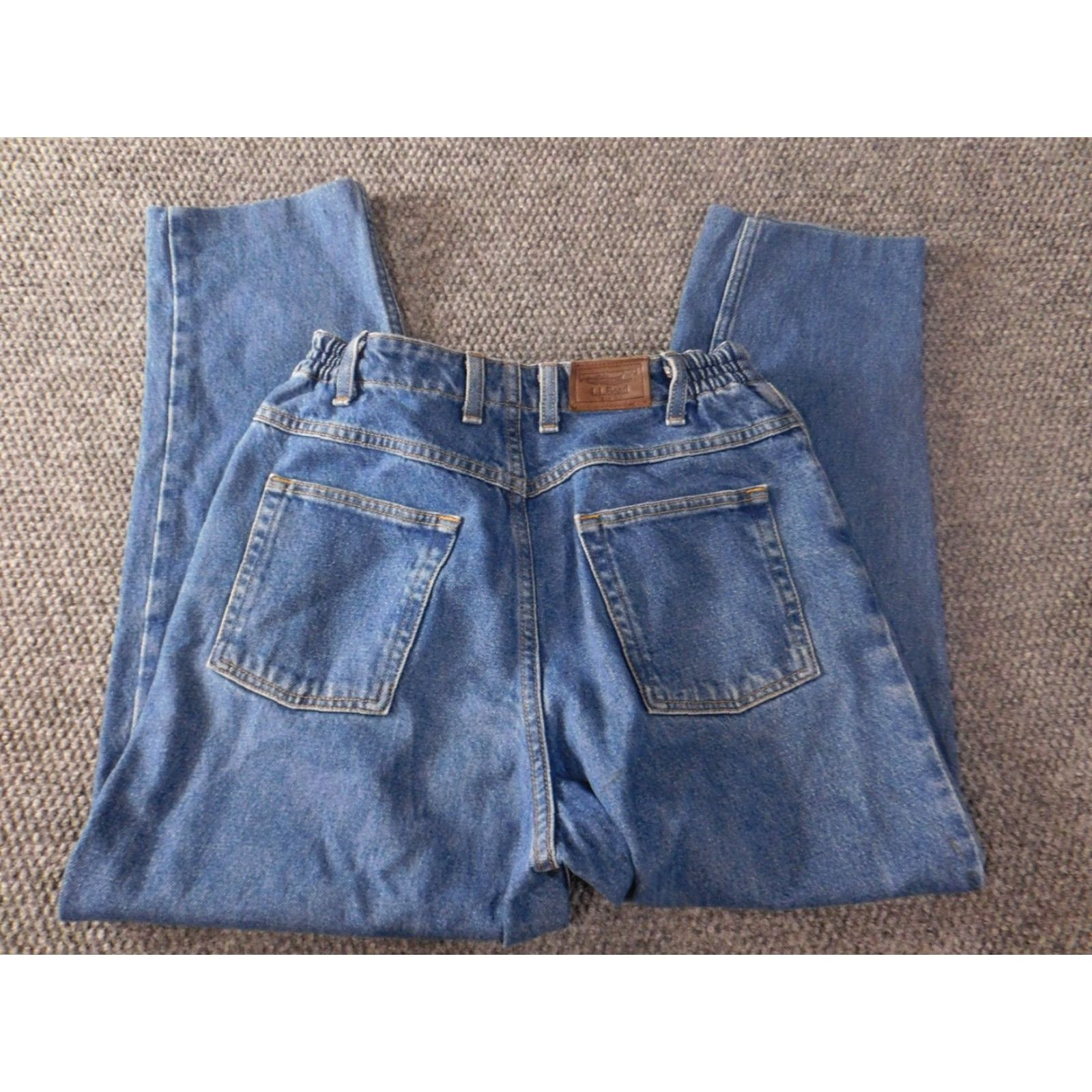 Vintage L.L. Bean Jeans Womens 8 Blue Straight Comfort Waist Stretch Denim Regular Inseam 24 Size 26" / US 2 / IT 38 - 5 Thumbnail