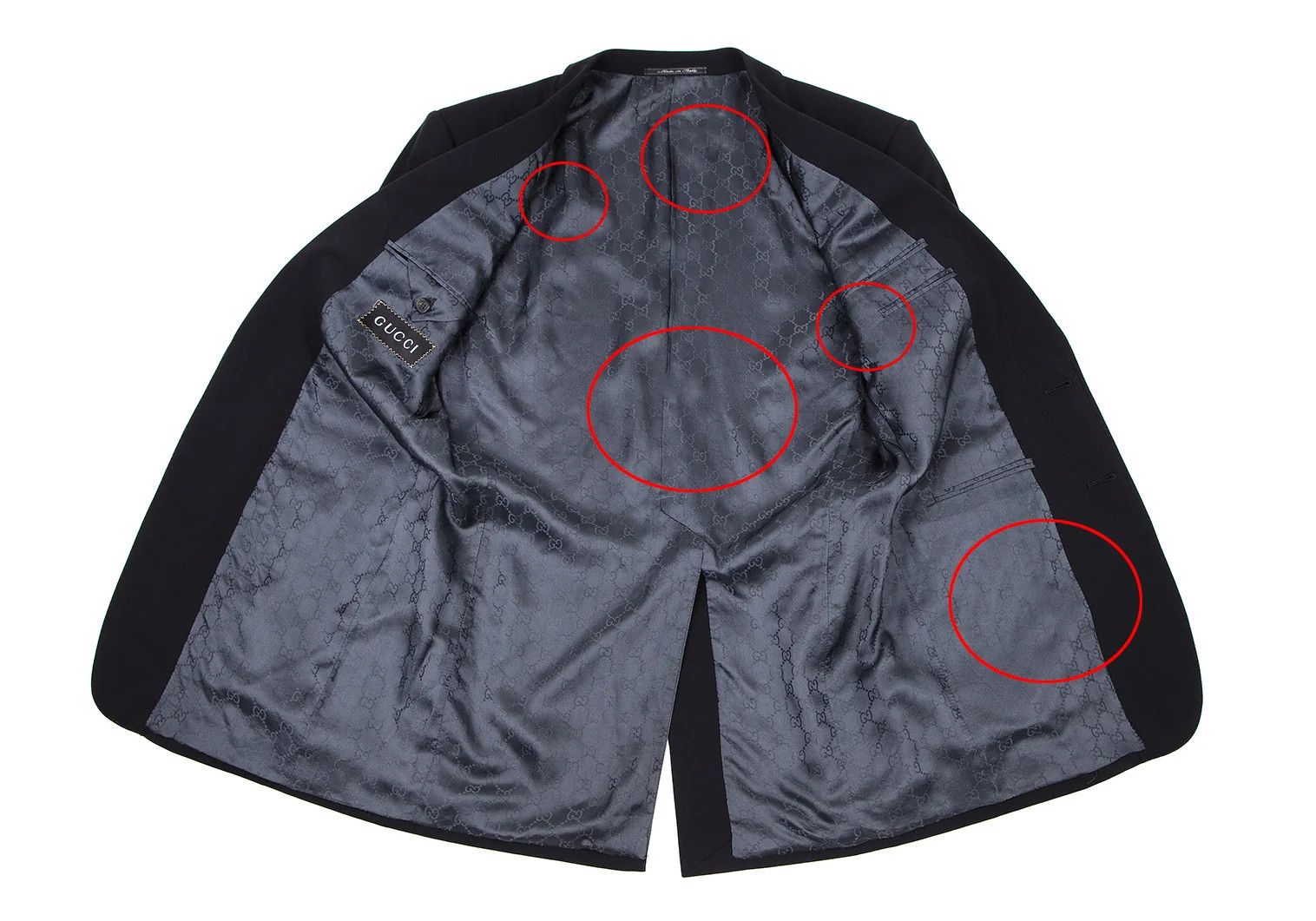 Gucci Stretch Wool Change Pocket Suit in Navy, Size 46 Size US S / EU 44-46 / 1 - 6 Thumbnail