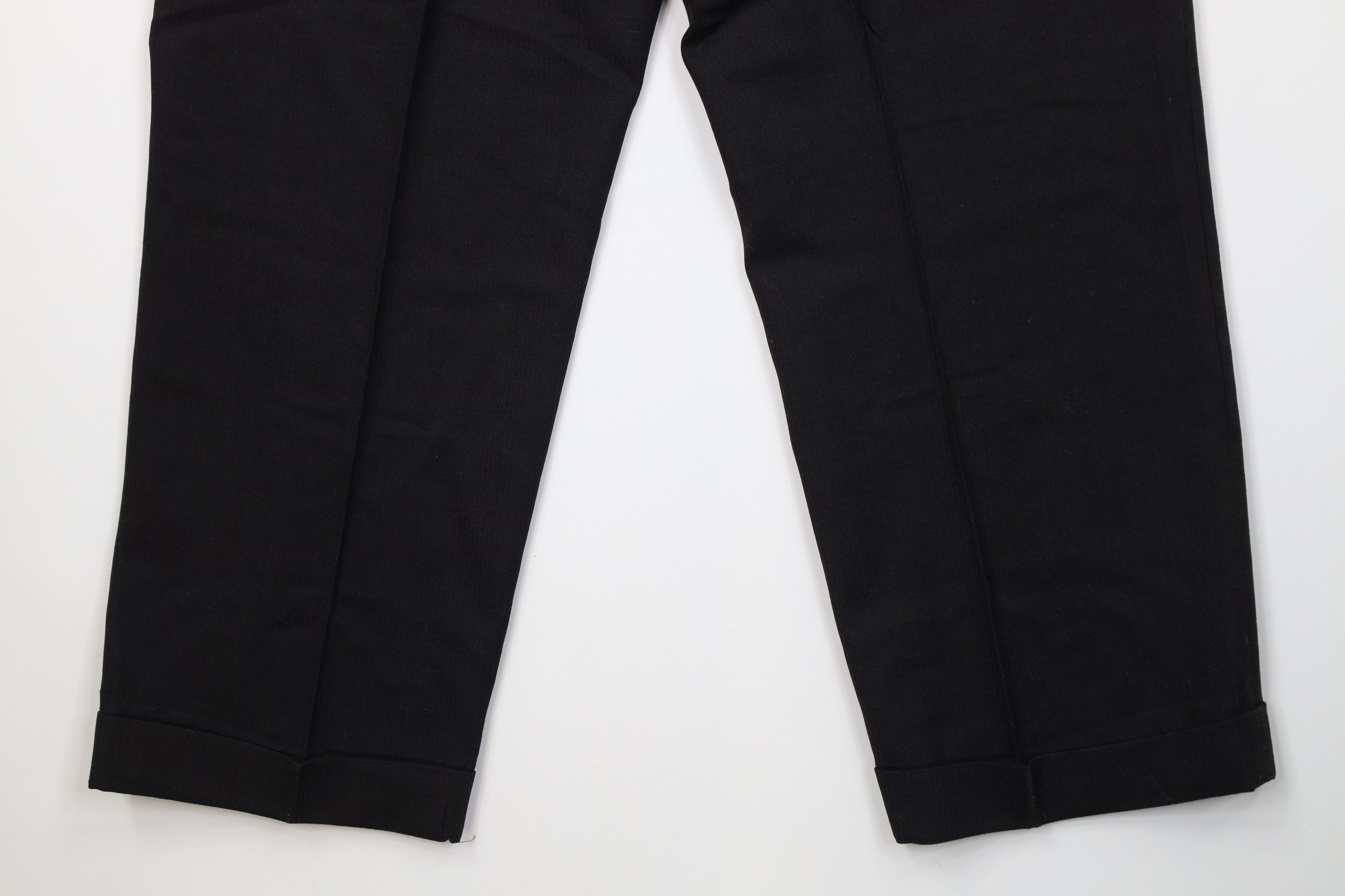 Vintage Vintage 50s Rockabilly Gabardine Knit Chino Pants Black USA Size US 34 / EU 50 - 13 Thumbnail