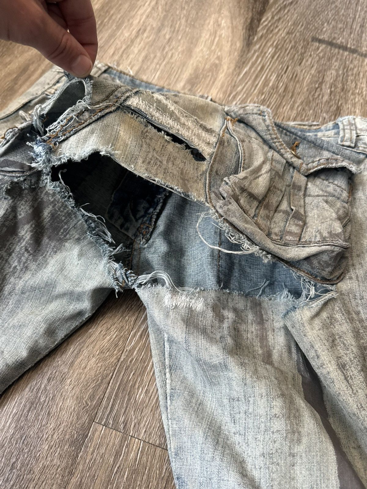 GOA *THRASHED* Joneaa Cargo Bondage Jeans Size US 29 - 5 Thumbnail