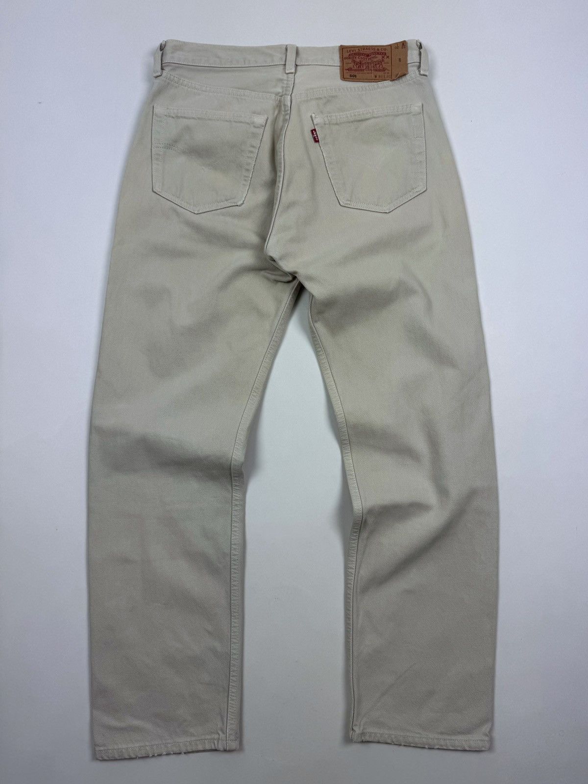 Levi's 1990’s Vintage Faded Levi’s 501 Light Beige Jeans Pants Size US 32 / EU 48 - 14 Thumbnail