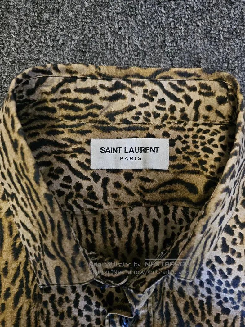 Saint Laurent Paris Saint Laurent Men's Leopard Print Shirt. Size US M / EU 48-50 / 2 - 3 Thumbnail