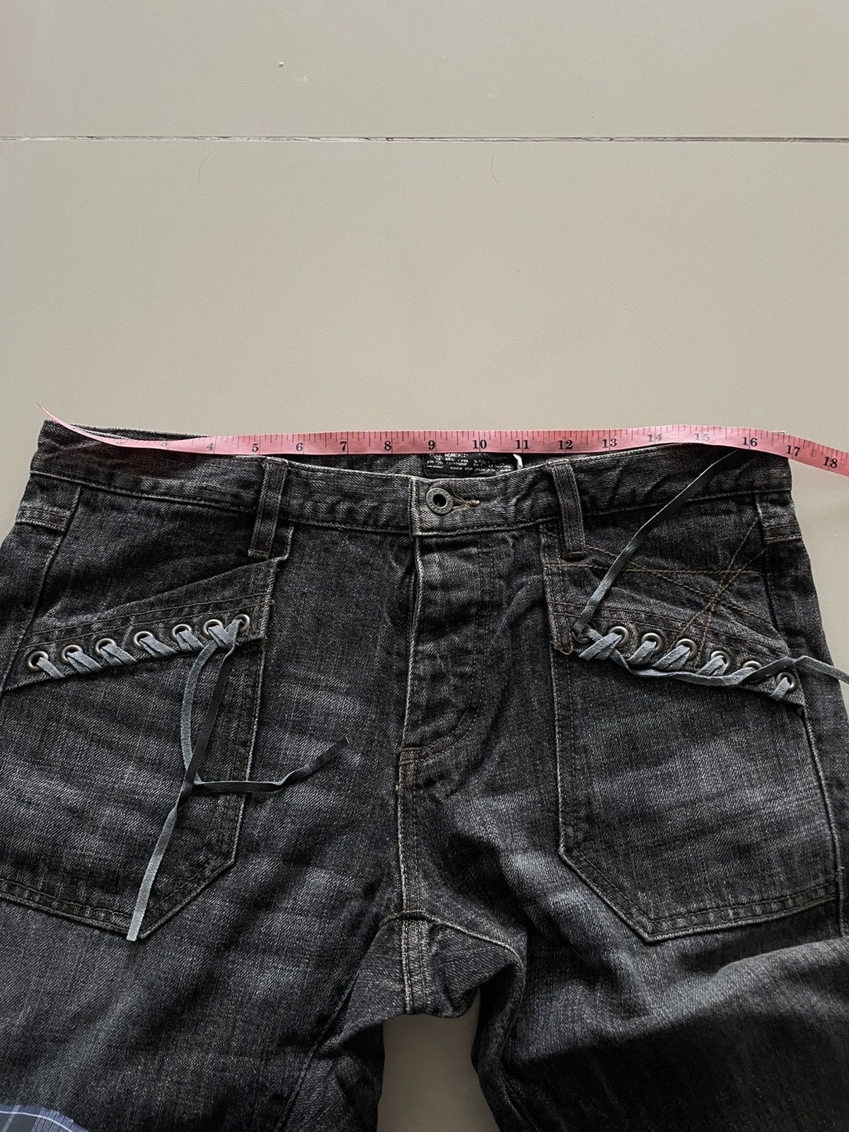 L7 Real Hip Rockstars Laced Flare Denim Size US 32 / EU 48 - 8 Thumbnail