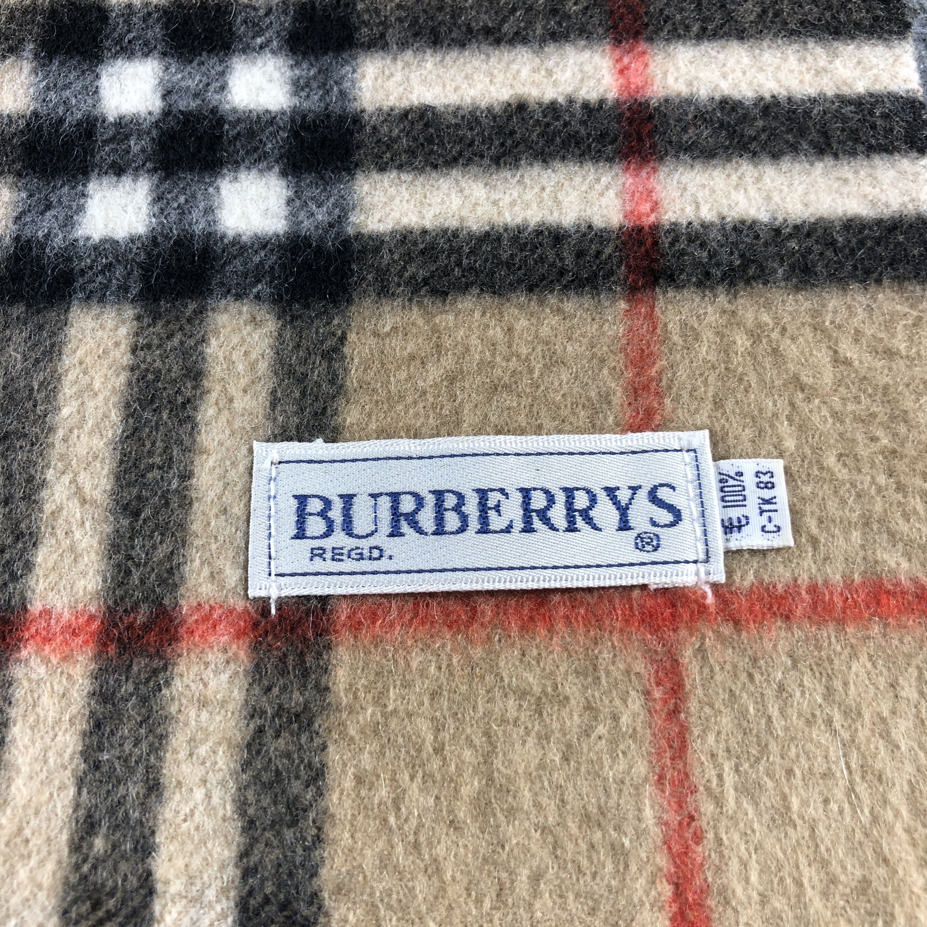 Burberry Burberry Tan Nova Check Cashmere Scarf Muffler V2873 Size ONE SIZE - 4 Thumbnail