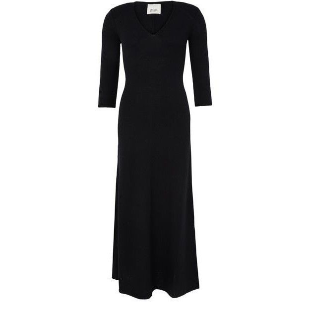 ISABEL MARANT Salina Black Wool Long Dress New & Authentic (