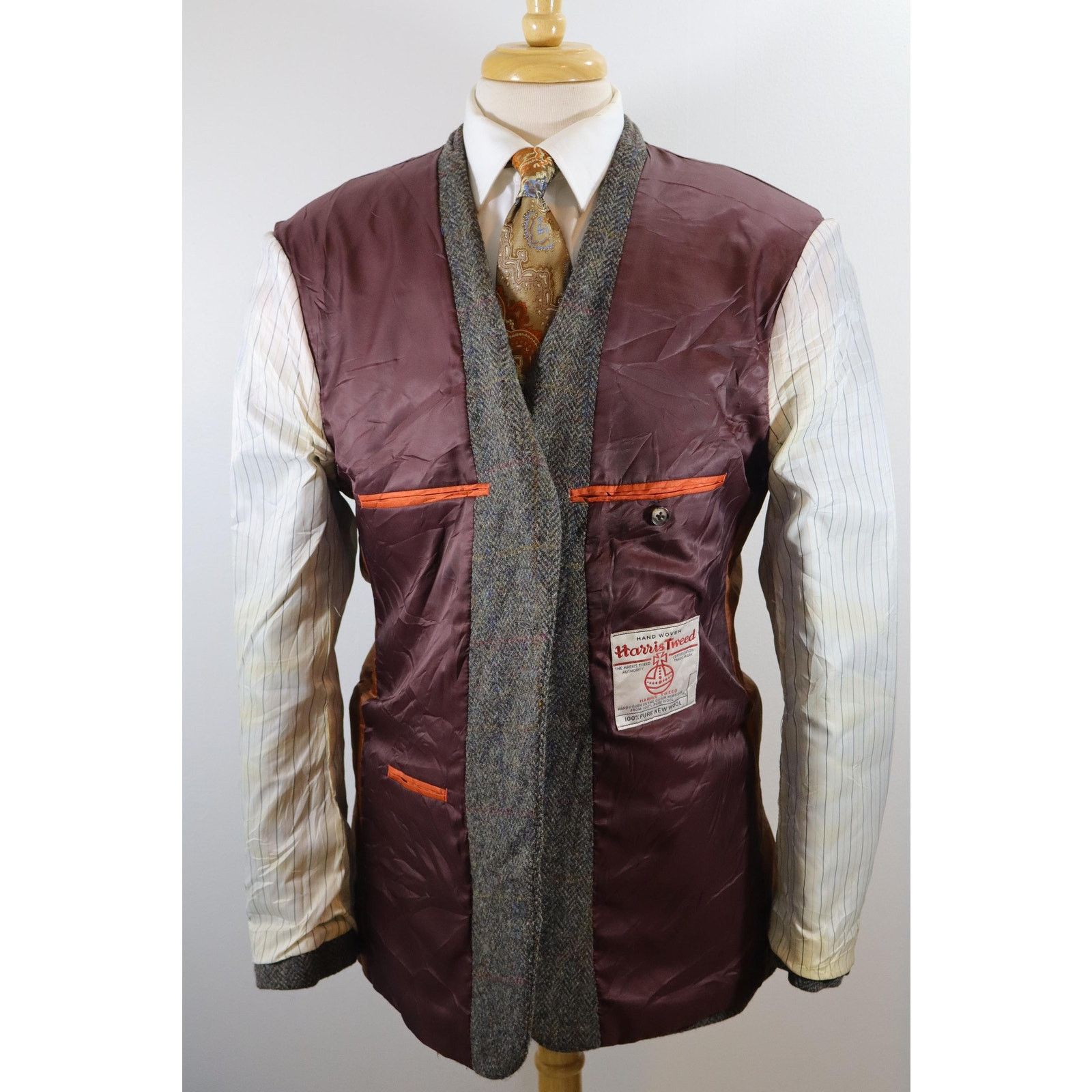 Harris Tweed 42R Vintage Harris Tweed Lovat Green Blazer | 1990s Wool Size 44R - 4 Thumbnail