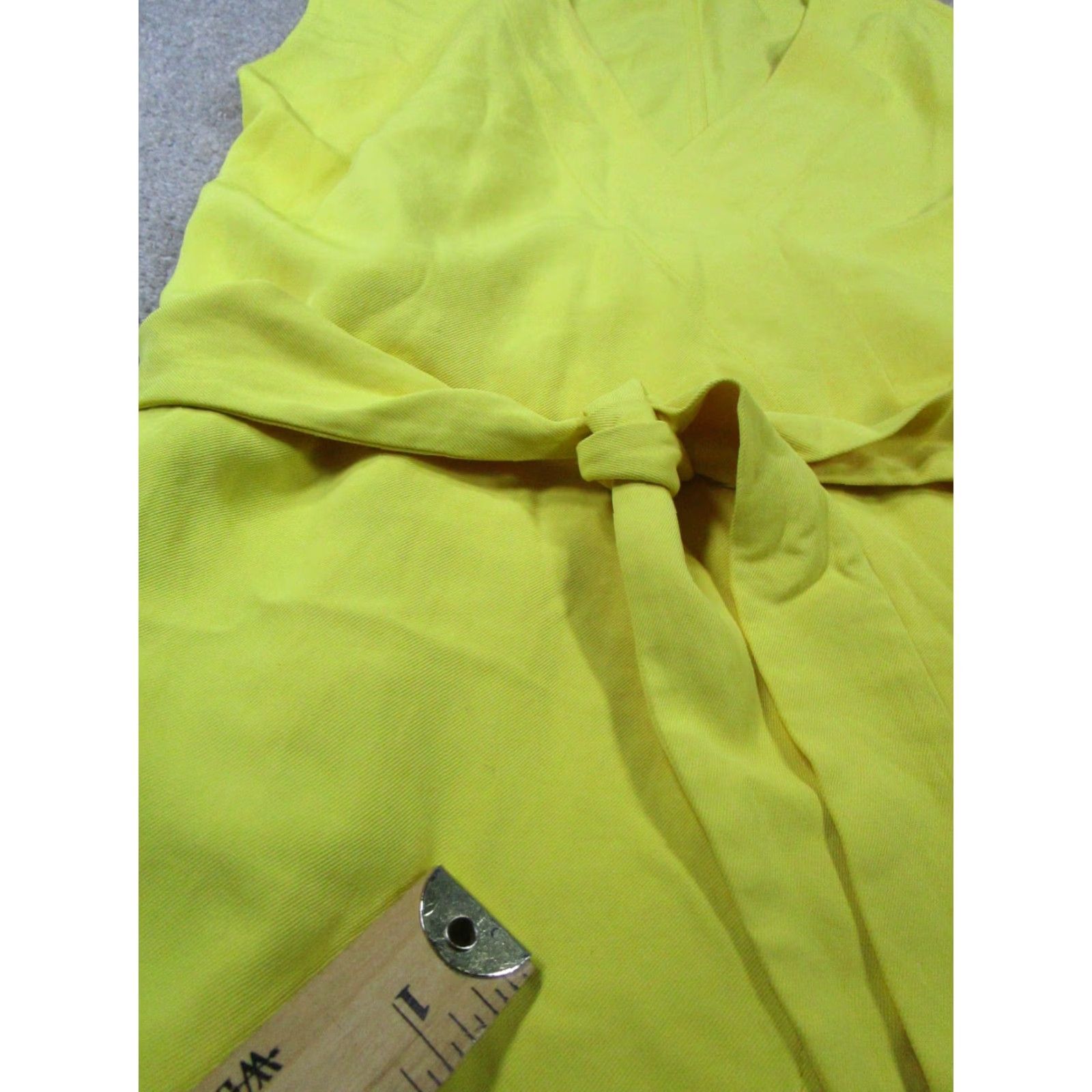 Everlane Everlane Dress Womens 0 Yellow Wrap Dress V-Neck Sleeveless Tie Short Tailored Classic Spring Summer Womens Size XS / US 0-2 / IT 36-38 - 5 Thumbnail