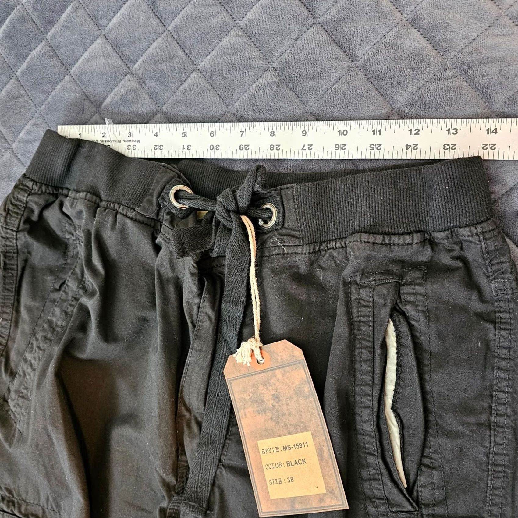 Vintage VINTAGE M. Society Jogger Pants Black Size 38 Elastic Drawstring Waist Pockets Casual Mens Size US 38 / EU 54 - 6 Thumbnail