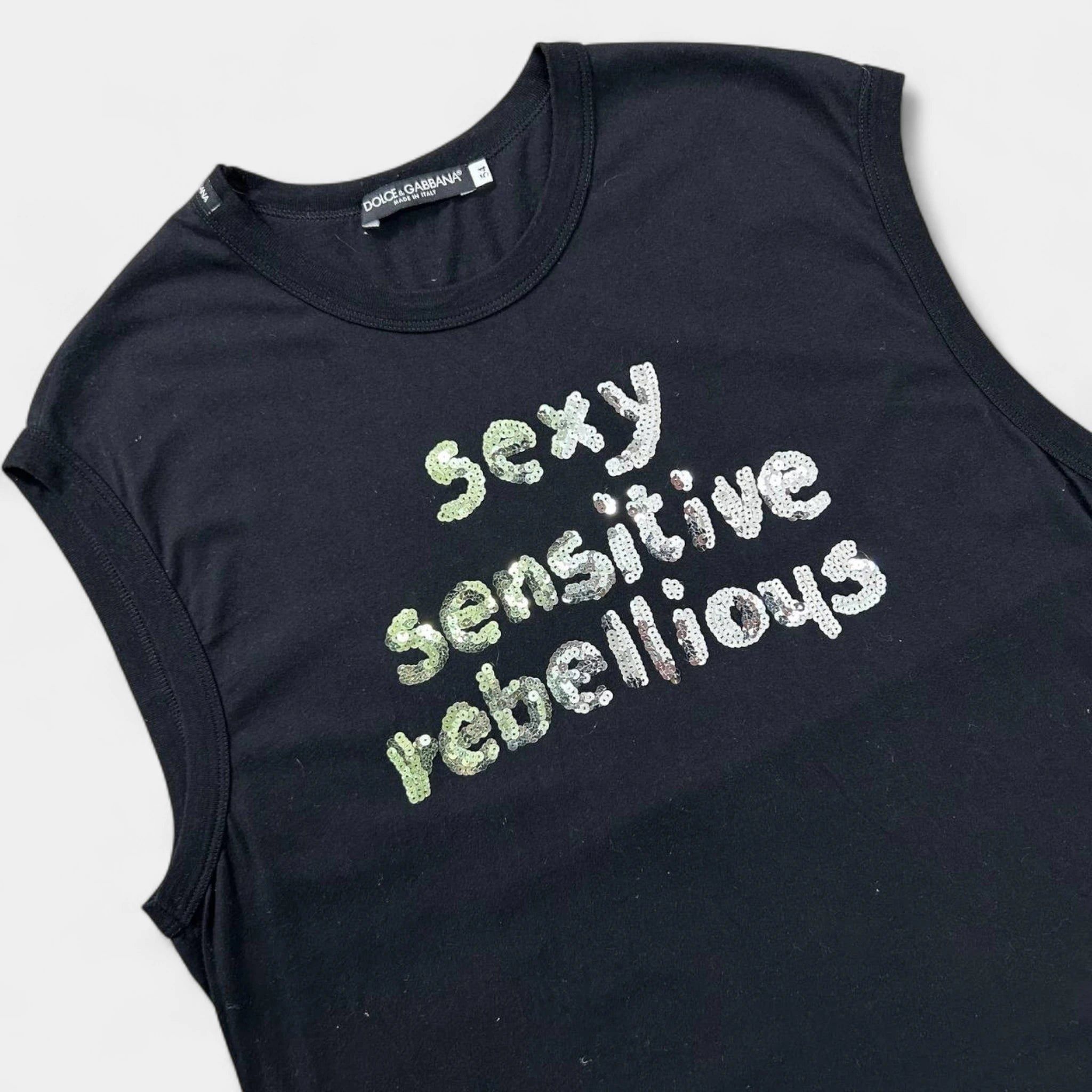 Dolce & Gabbana Dolce & Gabbana Sexy Sensitive Rebellious Sequin Sleeveless Size US L / EU 52-54 / 3 - 2 Thumbnail