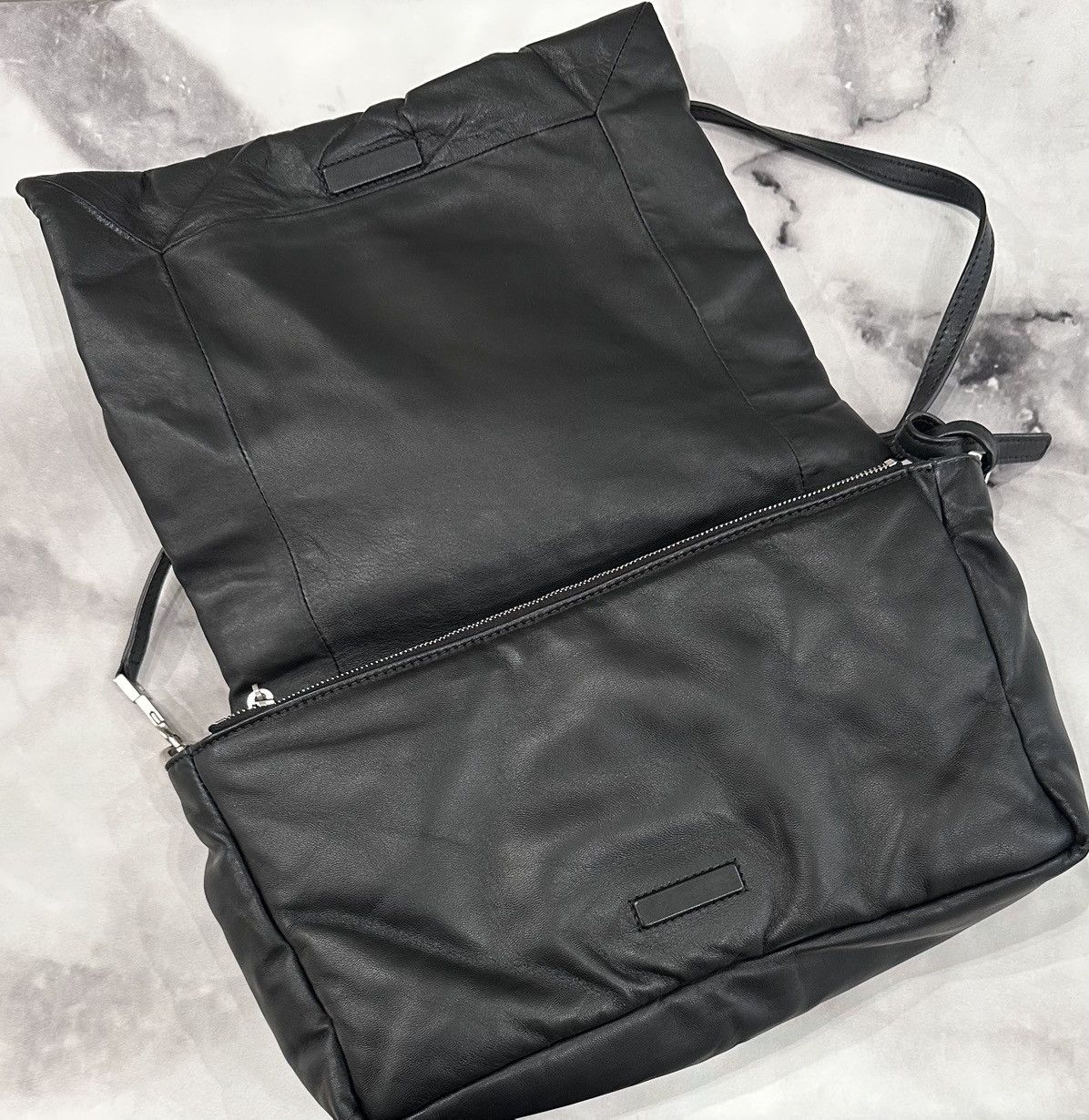 Rick Owens RICK OWENS BLACK LEATHER PILLOW GRIFFIN CROSSBODY/CLUTCH Size ONE SIZE - 3 Thumbnail