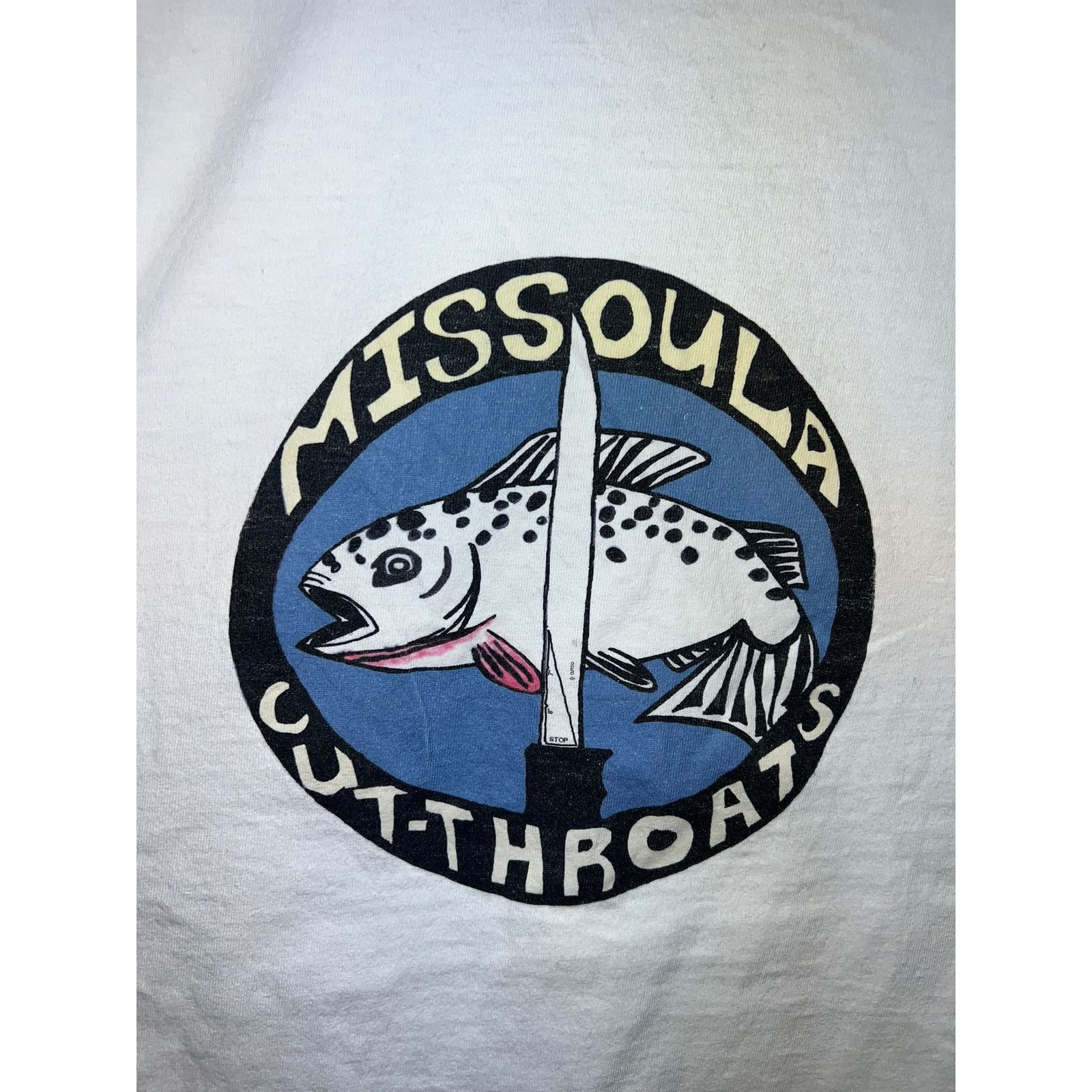 Jerzees Vintage Missoula Shirt Cutthroats Cut Throats Fish Tee Large Size US L / EU 52-54 / 3 - 7 Thumbnail