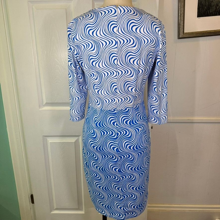 J.McLaughlin J. Mclaughlin | Mia Dress in Catalina Oahu Waves Pattern Med Size M / US 6-8 / IT 42-44 - 2 Thumbnail