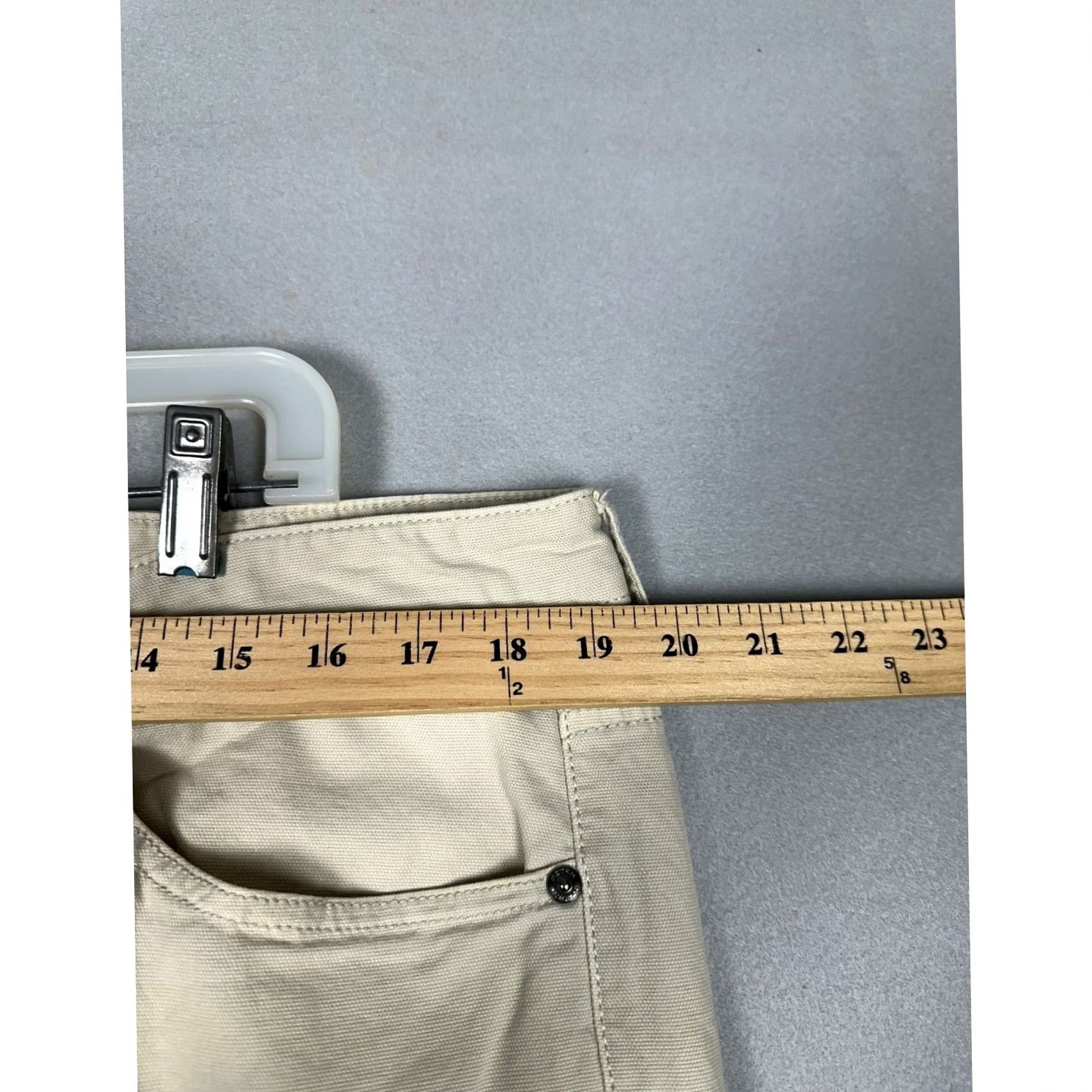 Peter Millar Peter Millar Mens 38 Khaki Beige Cotton Stretch 5-Pocket Canvas Straight Pants Size US 38 / EU 54 - 5 Thumbnail