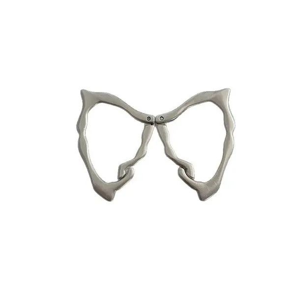 Jewelry Silver Geometric Hoop Earrings, Modern Minimalist Jewelry Size ONE SIZE - 5 Thumbnail