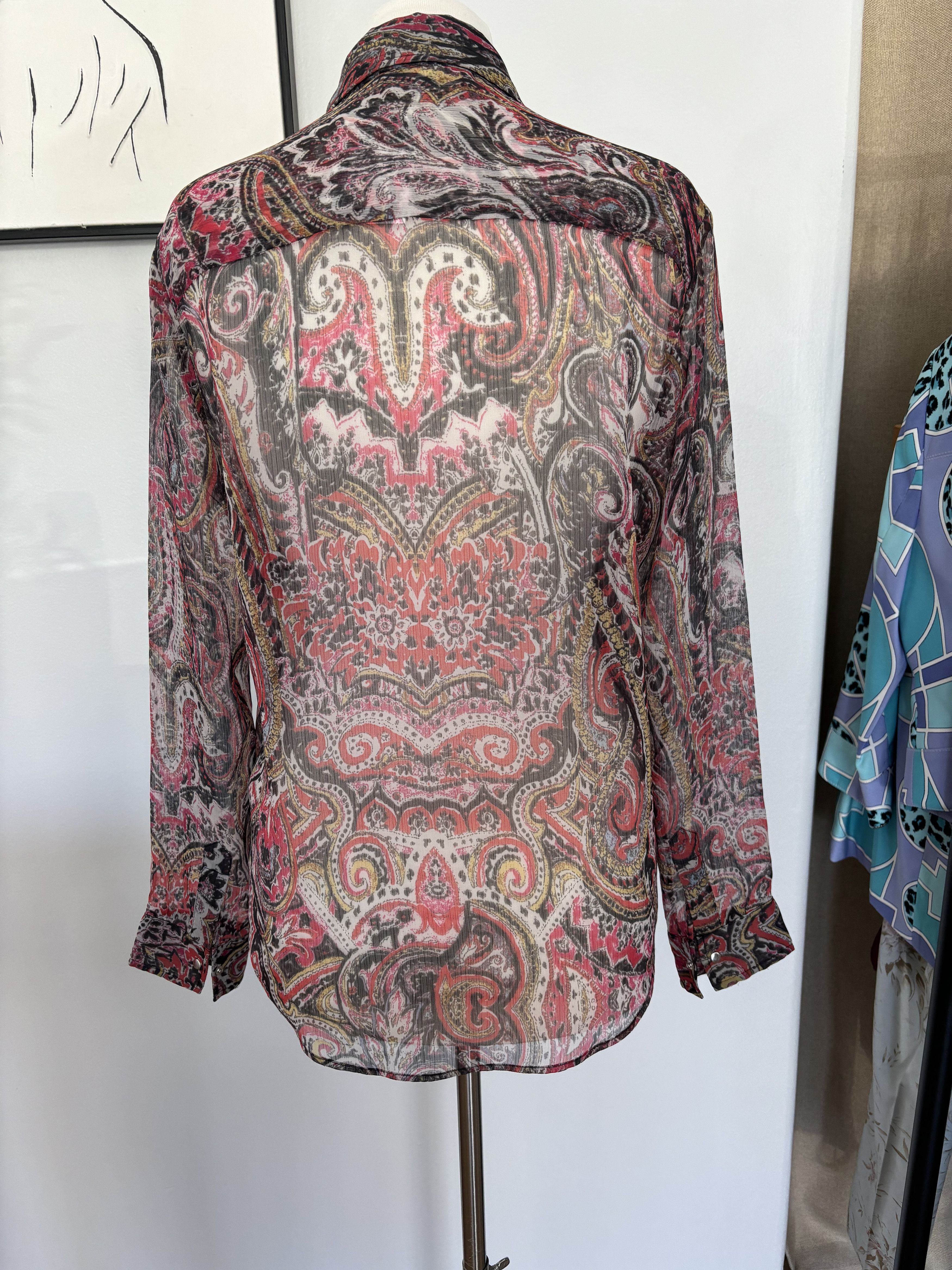The Kooples The Kooples Sheer Patterned Long Sleeves Size M / US 6-8 / IT 42-44 - 2 Thumbnail