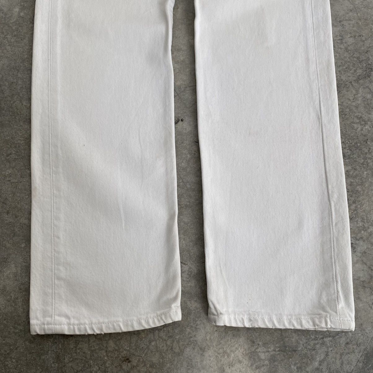 Levi's Size 30x30 Vintage 1998 Levis 501 White Denim Dirty Jeans Size US 30 / EU 46 - 4 Thumbnail