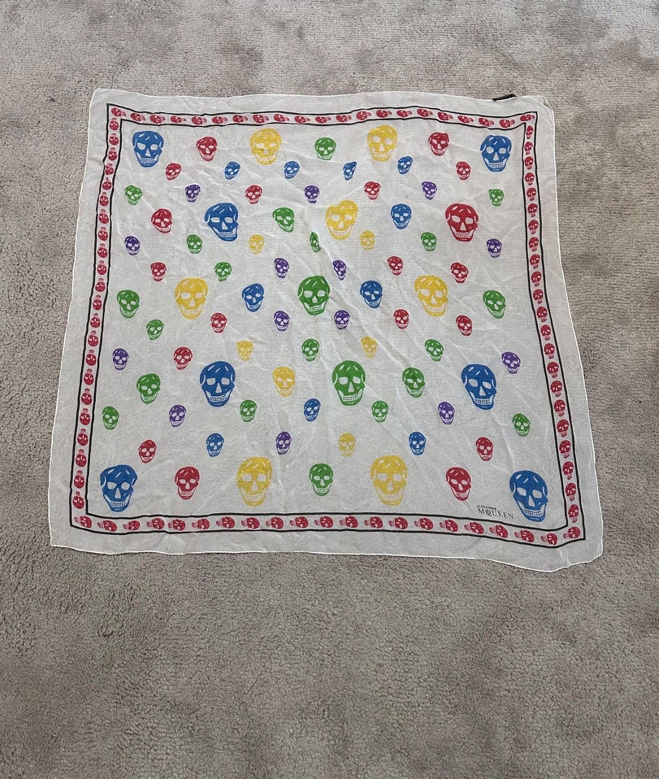 Alexander McQueen Alexander McQueen Skull Print Scarf Multicolor Size ONE SIZE - 1 Thumbnail