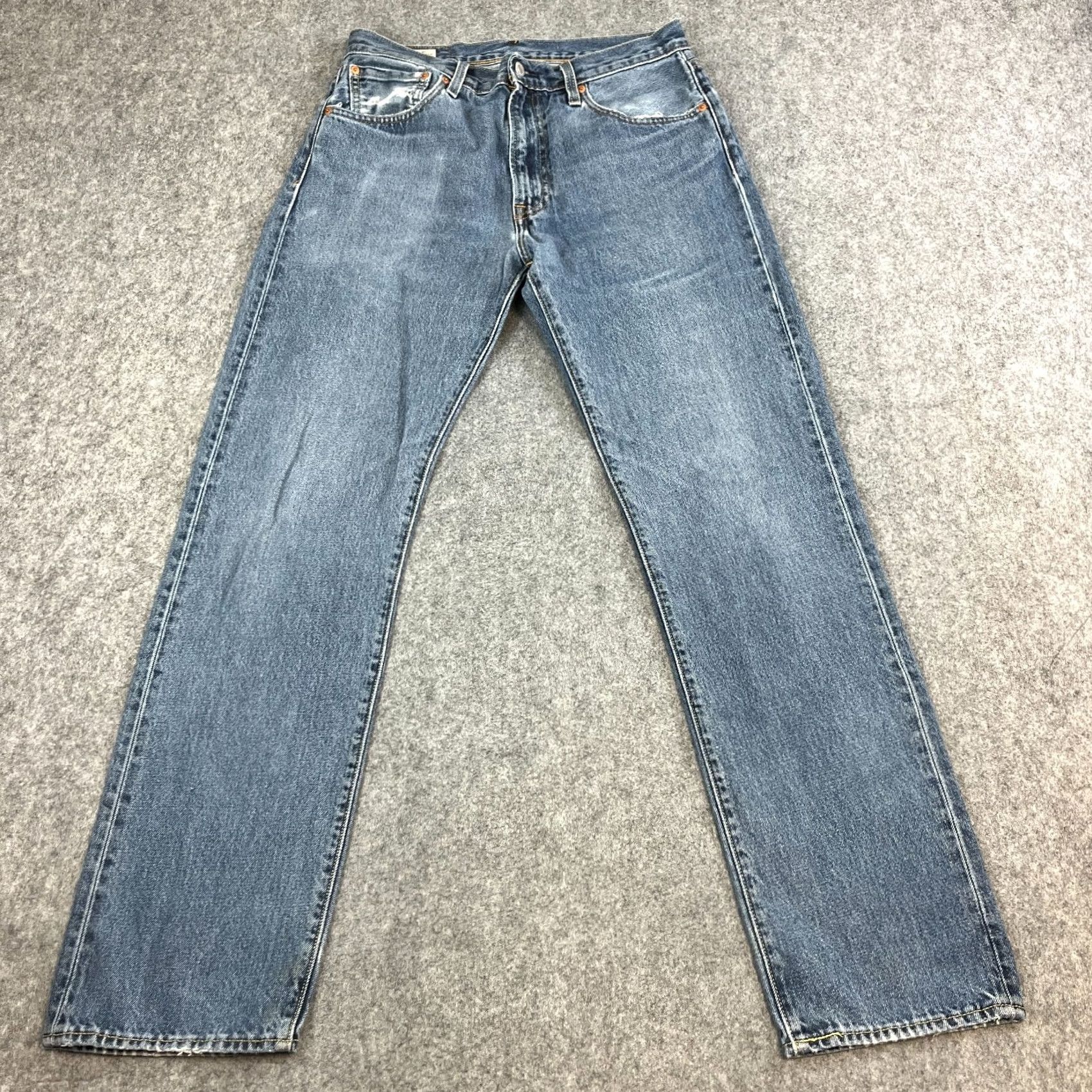 Levi's Levi's 551 Jeans Regular Straight 32 34 Mid Wash Blue Tab Mens Denim Cotton Hemp 5-Pocket Design Vintage No? Size US 32 / EU 48 - 2 Thumbnail