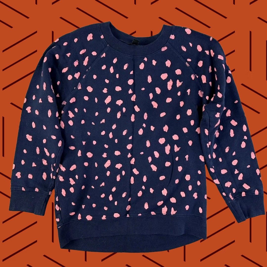 J.Crew J Crew Sweatshirt Cotton Terry Pink Navy Medium Leopard Size M / US 6-8 / IT 42-44 - 1 Thumbnail