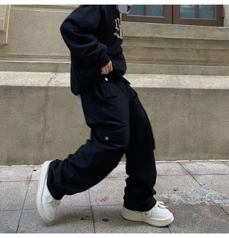 Japanese Brand × Vintage Cargo Pants Black- Korean Streetwear Style Pants Size US 32 / EU 48 - 5 Thumbnail