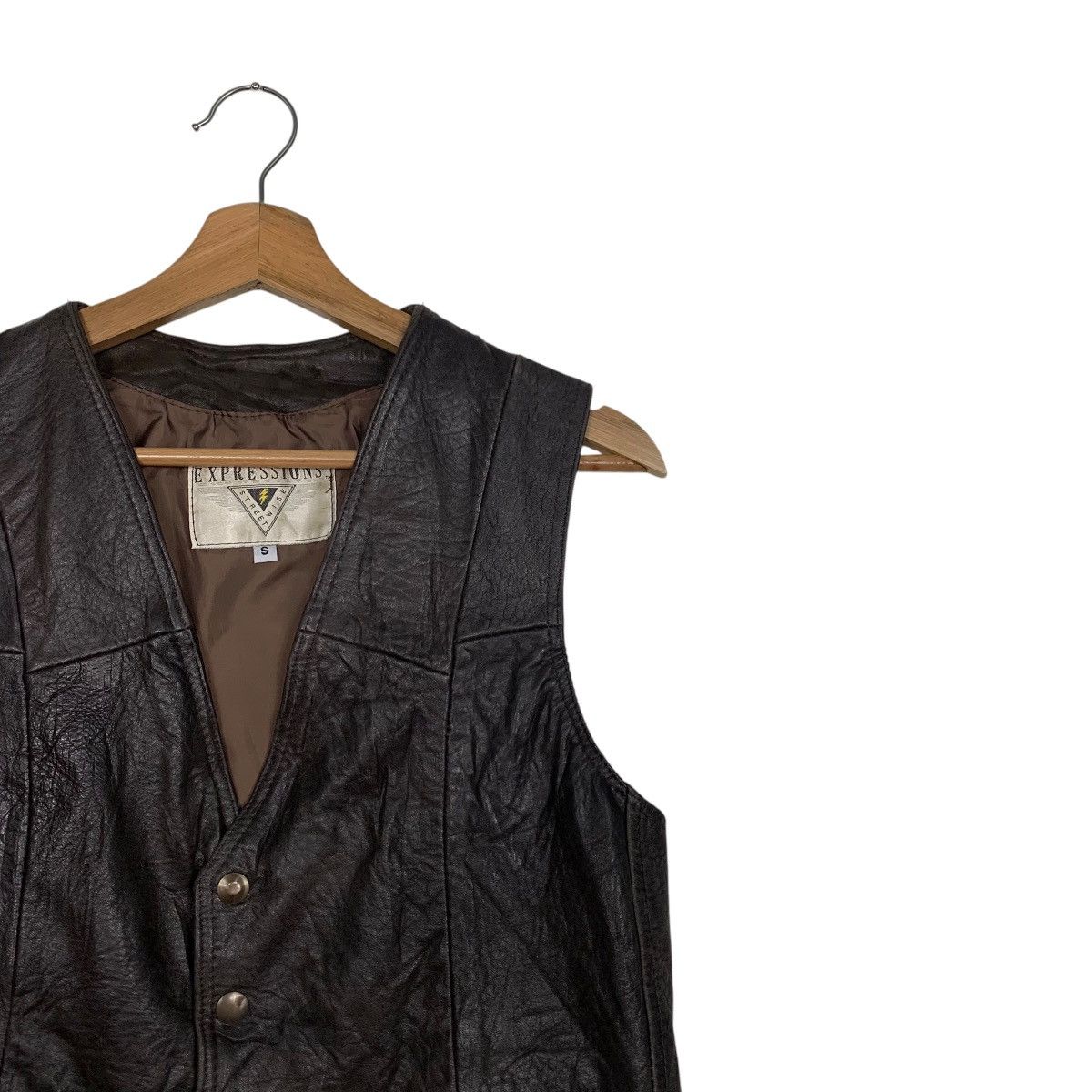 Vintage Vintage 90’s Brown Leather Vest #2759-C124 Size US S / EU 44-46 / 1 - 4 Thumbnail