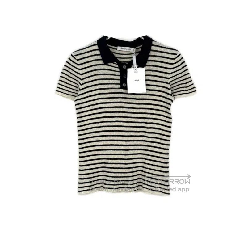 Dior Dior Dark blue and white striped five-pointed star logo sh Size M / US 6-8 / IT 42-44 - 1 Thumbnail