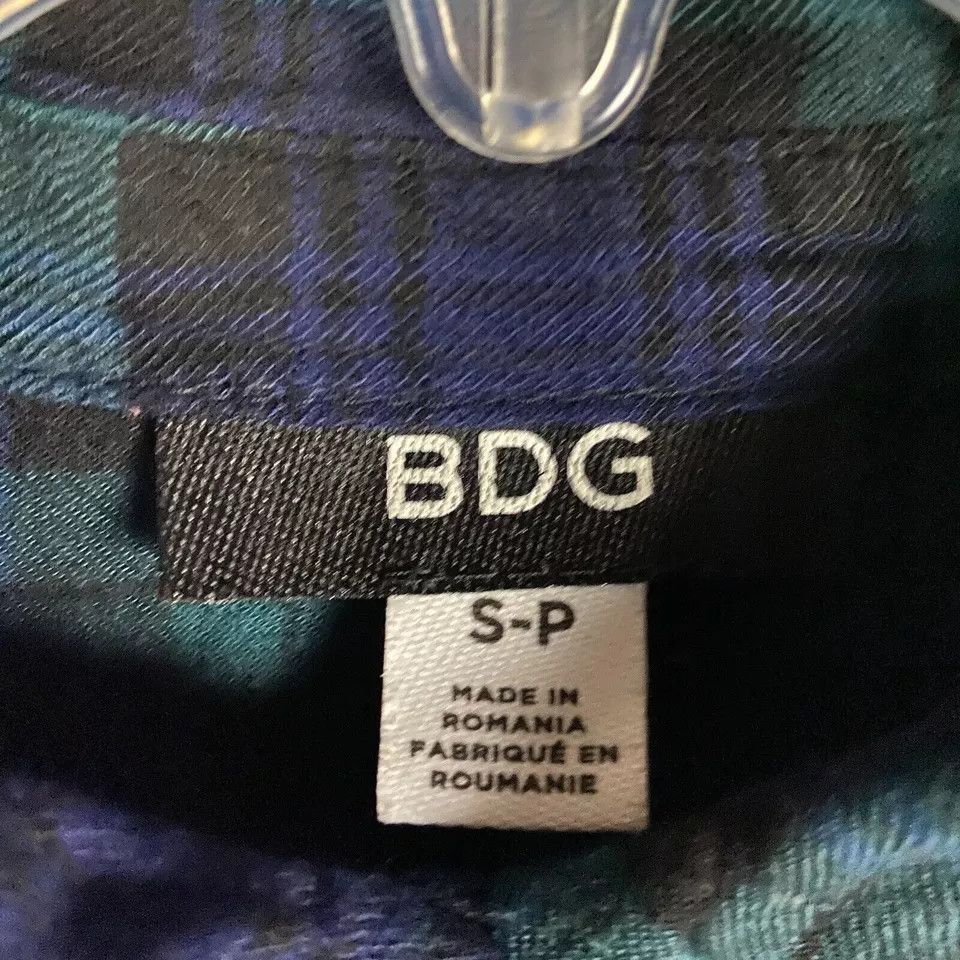Bdg BDG Button Up Top Women's Small Long Sleeve Plaid Viscose S Size S / US 4 / IT 40 - 2 Thumbnail