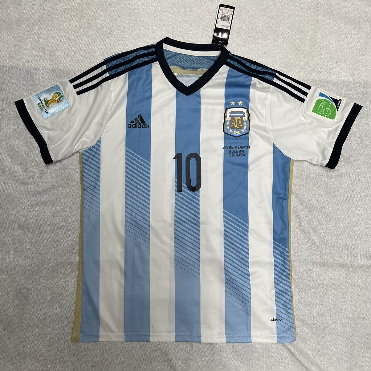 Soccer Jersey × Vintage Messi 2014 World Cup Argentina Home Jersey