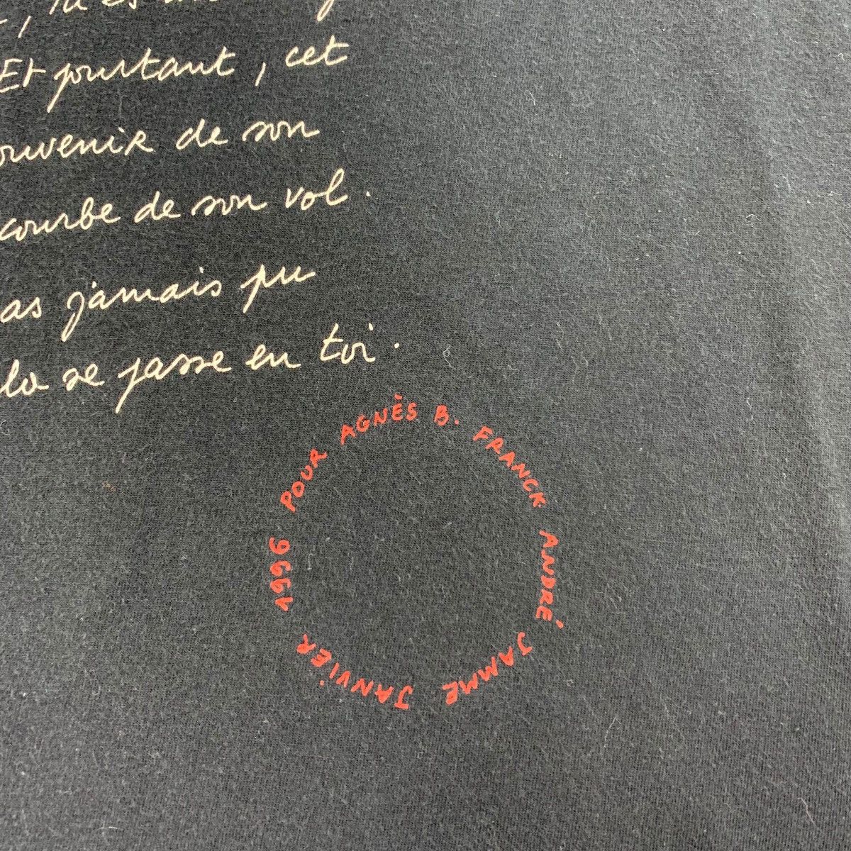Designer × Vintage × agnes b. Vintage AGNES B franck andre jamme janvier 1996 quotes tee Size US XL / EU 56 / 4 - 9 Thumbnail