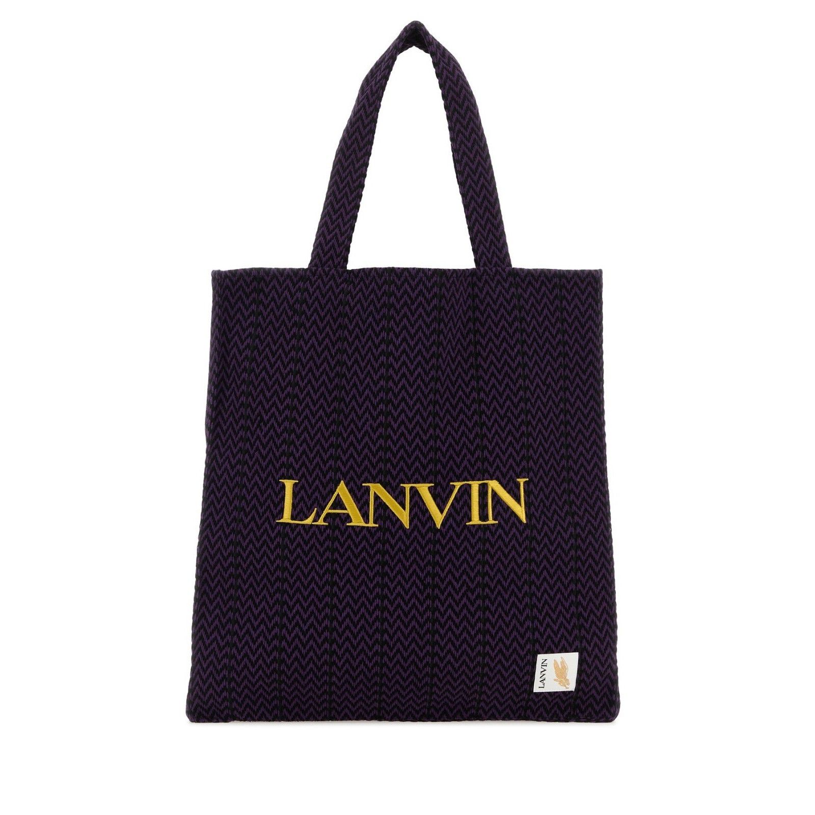 LANVIN X Future Curb Embroidered Black Canvas Tote Bag New &
