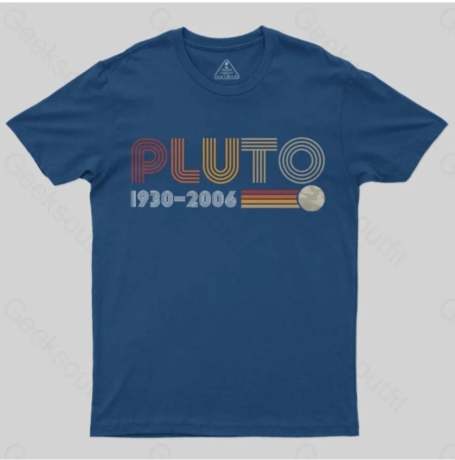 The Unbranded Brand Men's Navy Large PLUTO Nerd T-Shirt Size US L / EU 52-54 / 3 - 1 Preview