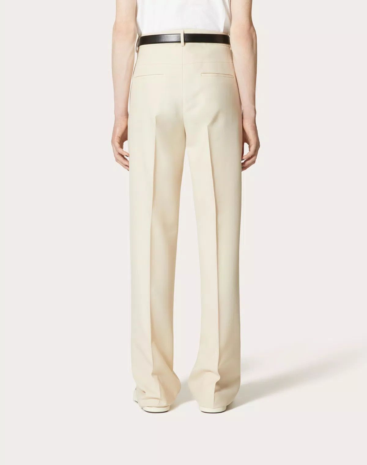 Valentino oc11z0625 Wool Trousers in White/Ivory Size US 36 / EU 52 - 6 Thumbnail
