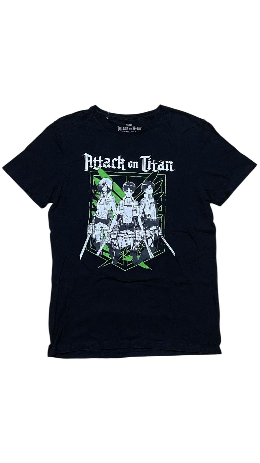 Anime × Japanese Brand ©️Hajime Isayama Attack On Titan Eren, Mikasa, Levi Tee Size US L / EU 52-54 / 3 - 1 Thumbnail