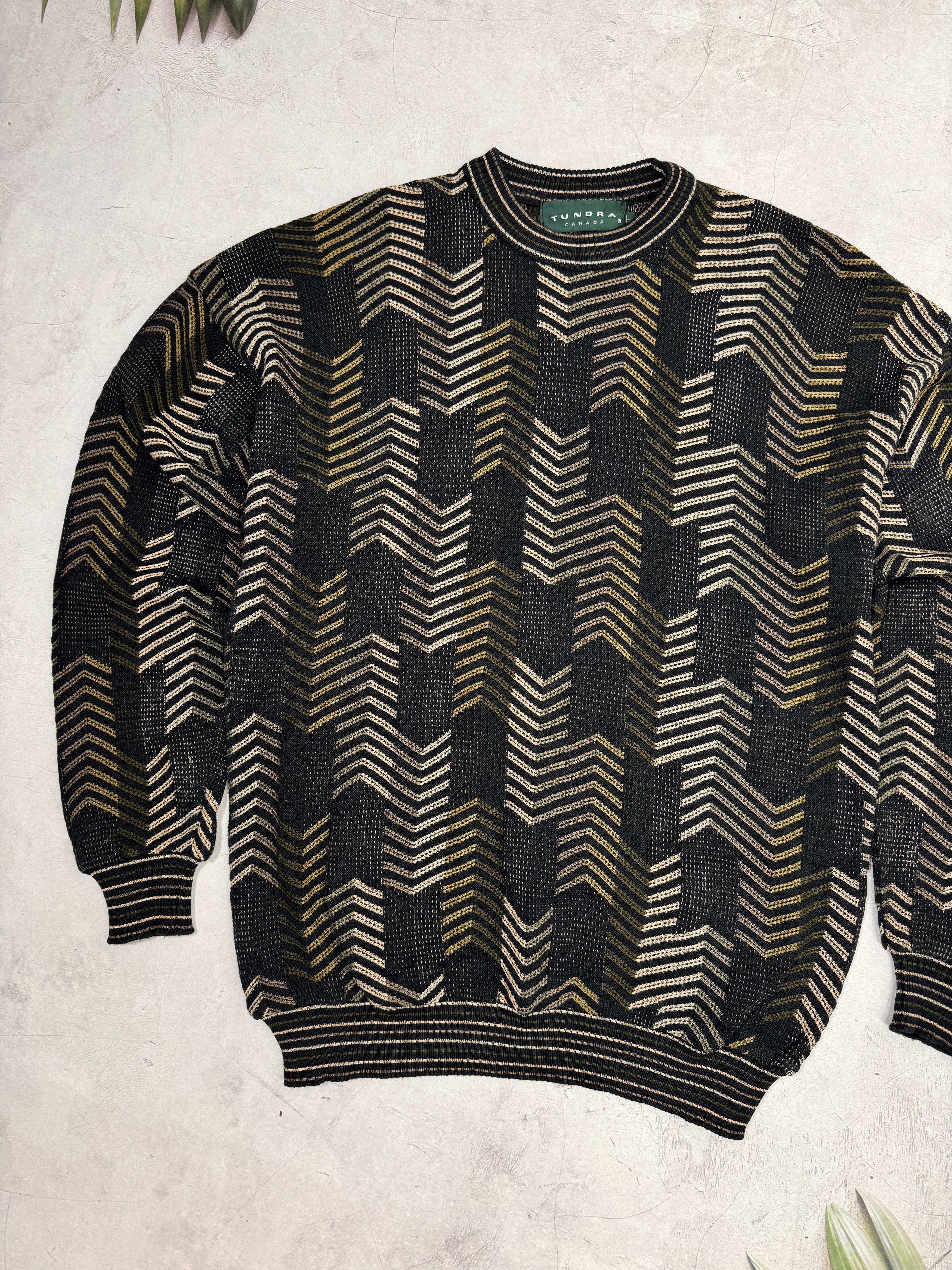 Tundra Canada × Vintage Tundra Canada Sweater Cable Knit Geometric Abstraction Size US L / EU 52-54 / 3 - 3 Thumbnail