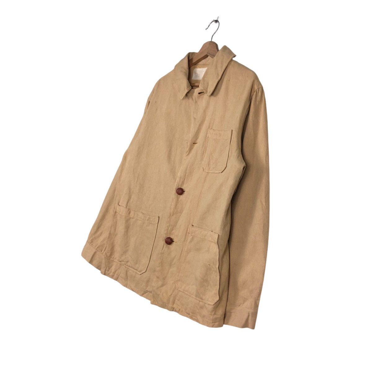 Japanese Brand 📌Vintage Duck Canvas Chore Work Jacket Button 45RPM Design Size US M / EU 48-50 / 2 - 3 Thumbnail