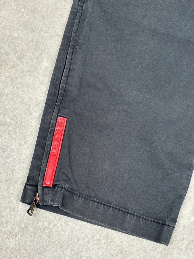 Prada 2000s Prada Black Nylon Cargo Pants with Zip-Off Leg Openings Size US 30 / EU 46 - 9 Thumbnail