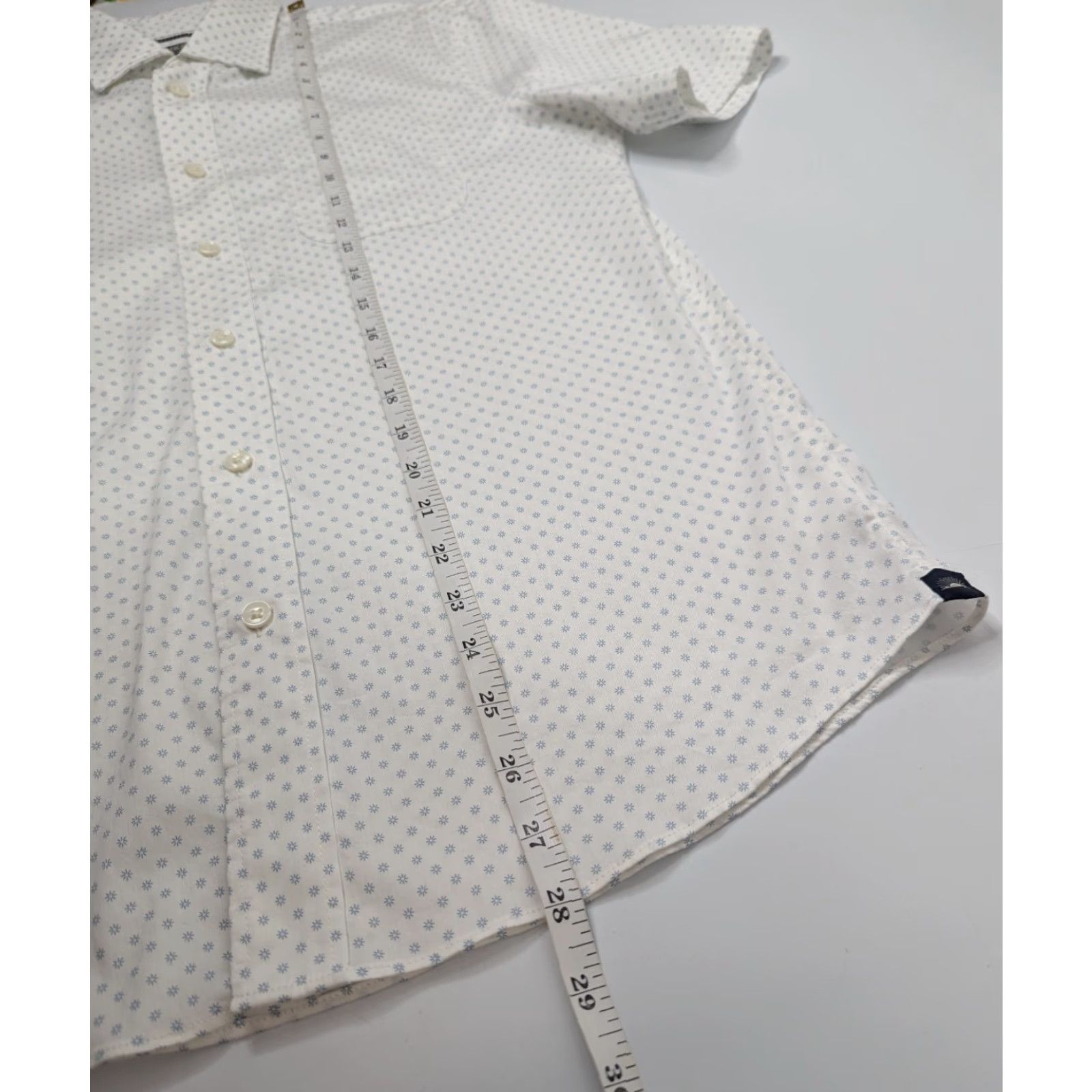 Faherty Faherty Shirt Mens Small The Movement White Geometric Button Down S/S MWS2330 Size US S / EU 44-46 / 1 - 4 Thumbnail
